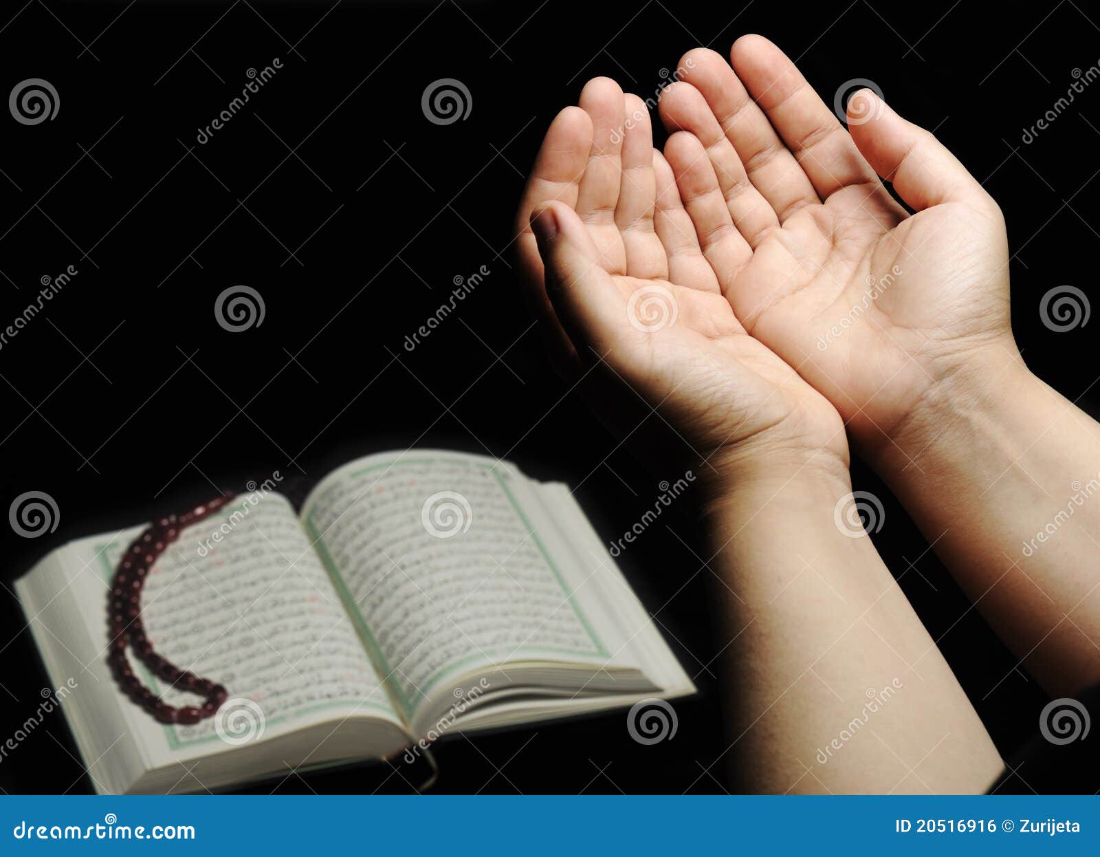 Mains Vers Le Haut, Prière Islamique Photo stock - Image du perle, islam:  20516916