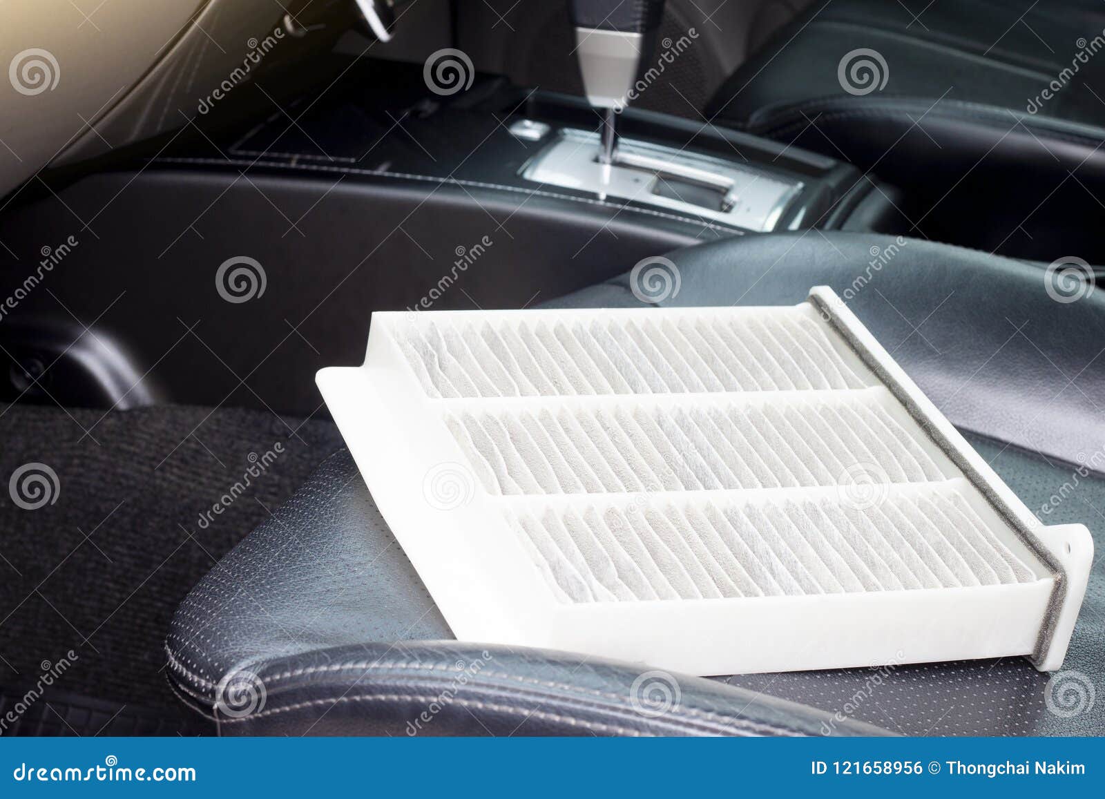 Air Purifier Panel in car. stock photo. Image of blowing 121658956