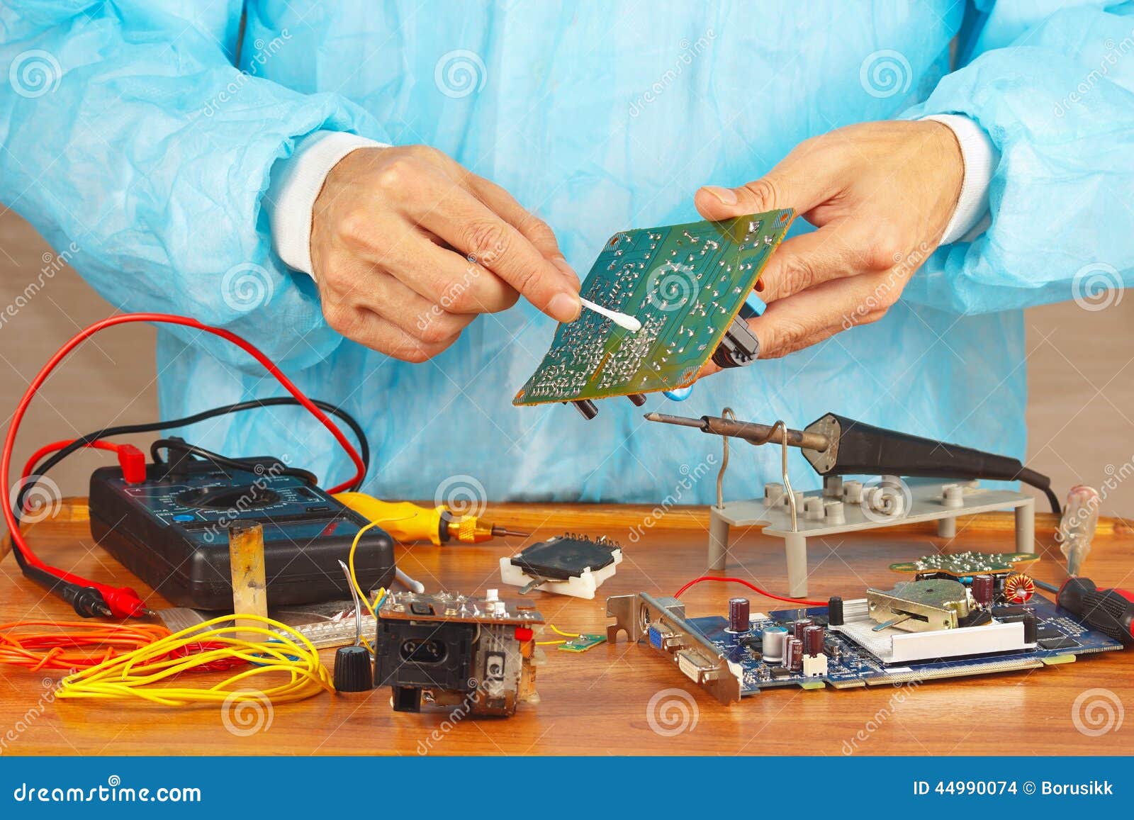 Maintenance of Electronic Devices in Service Workshop Stock Photo ... Circuit Diagram
