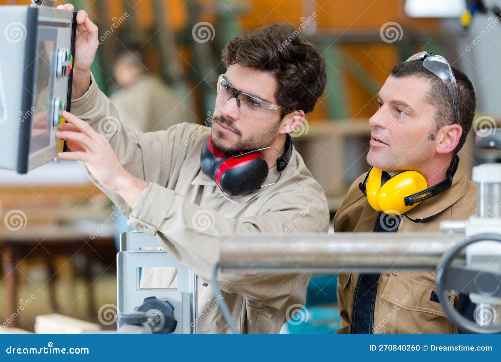 Maintenance Technicians Fix and Cleaning Machine in Factory Stock Photo Image of teaching