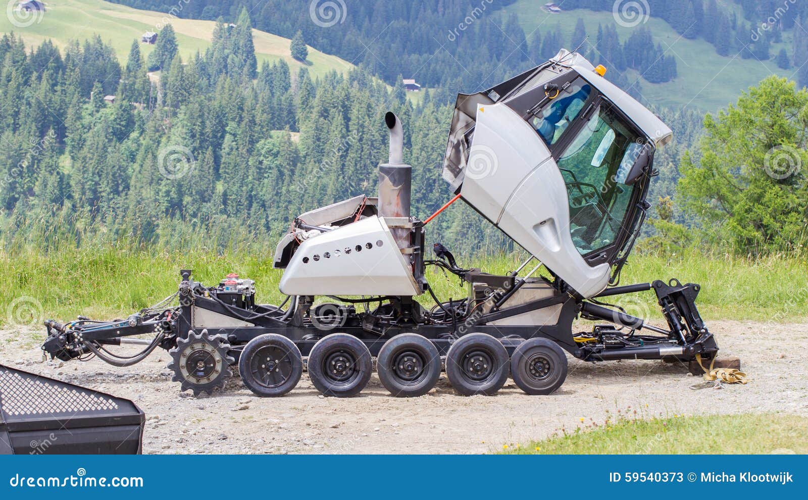 Maintenance vehicle stock image. Image of summer, snowmobile 59540373