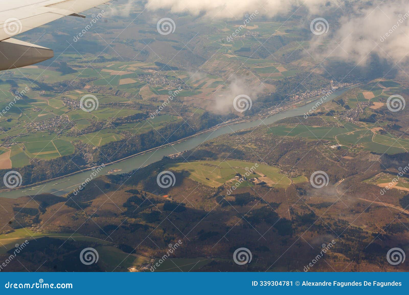 mainz and the industries around the rhine river on the suburbs of frankfurt, germany