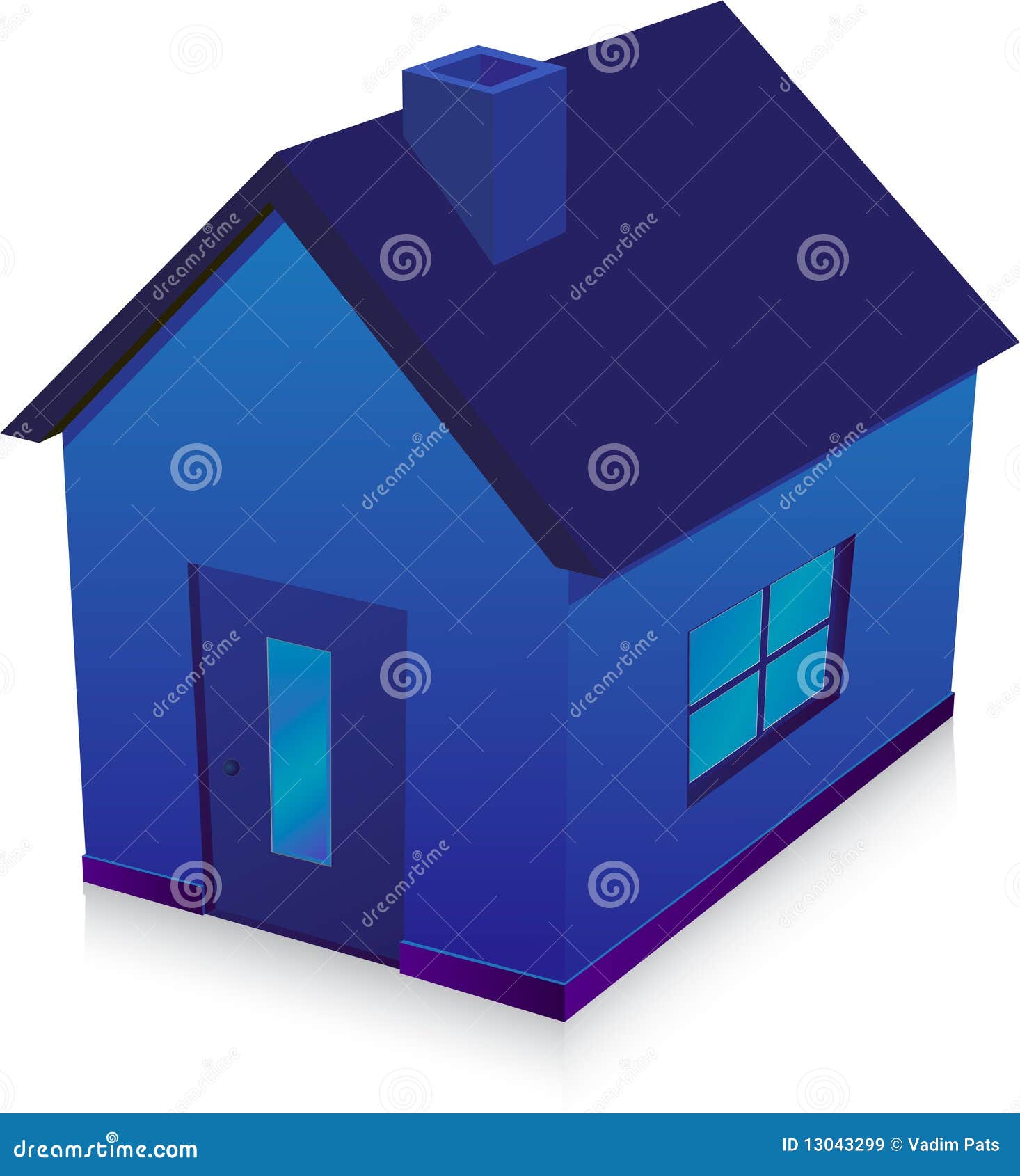  Maison  bleue  illustration de vecteur Illustration du 