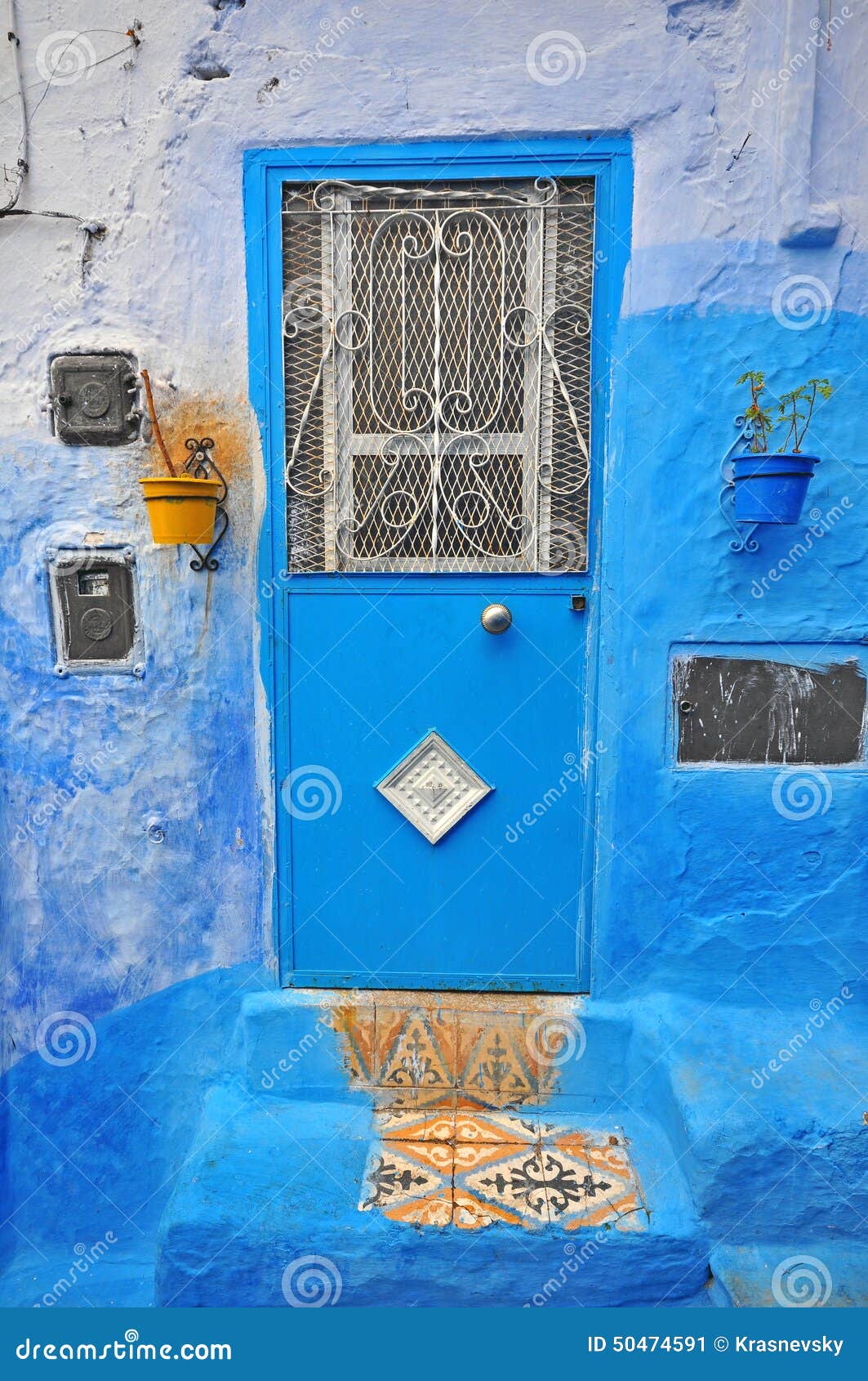 Maison Bleue De Chefchaouen Image stock Image du coloré, traditionnel
