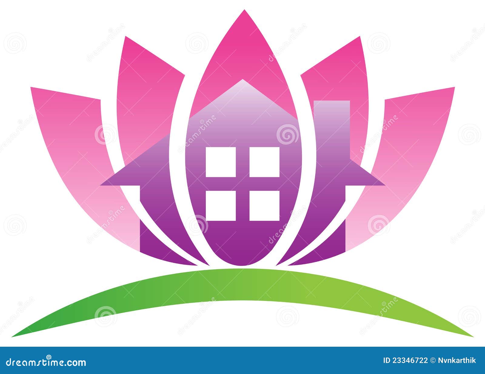 Maison de lotus illustration de vecteur. Illustration du floral 23346722