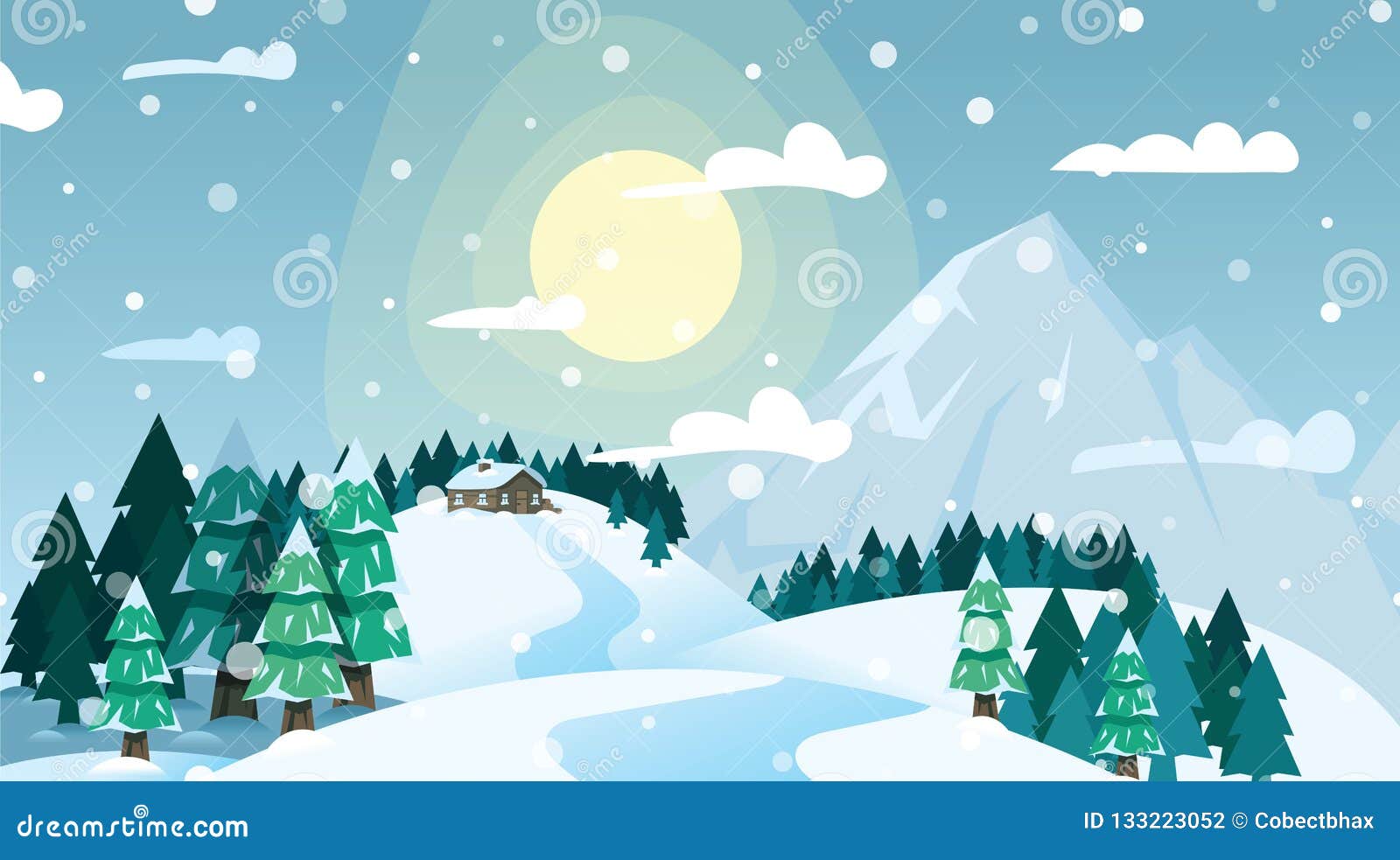 Maison De Paysage D Hiver Sur La Foret Conifere Neigeuse Et Montagnes Sur Le Ciel Bleu Et Le Fond Lumineux Du Soleil Foret Congel Illustration De Vecteur Illustration Du Soleil Fond Maison De Paysage D Hiver Sur La Foret Conifere Neigeuse Et Montagnes Sur Le Ciel Bleu Et Le Fond Lumineux Du Soleil Foret Congel Illustration De Vecteur Illustration Du Soleil Fond