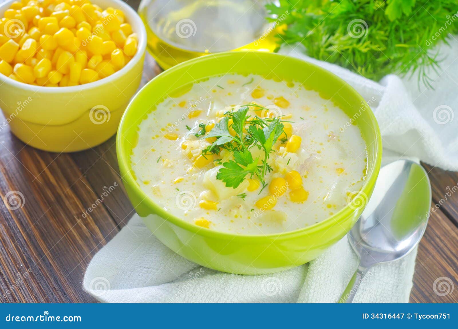 Maissuppe stockbild. Bild von feinschmecker, abendessen - 34316447 Maissuppe stockbild. Bild von feinschmecker, abendessen - 34316447