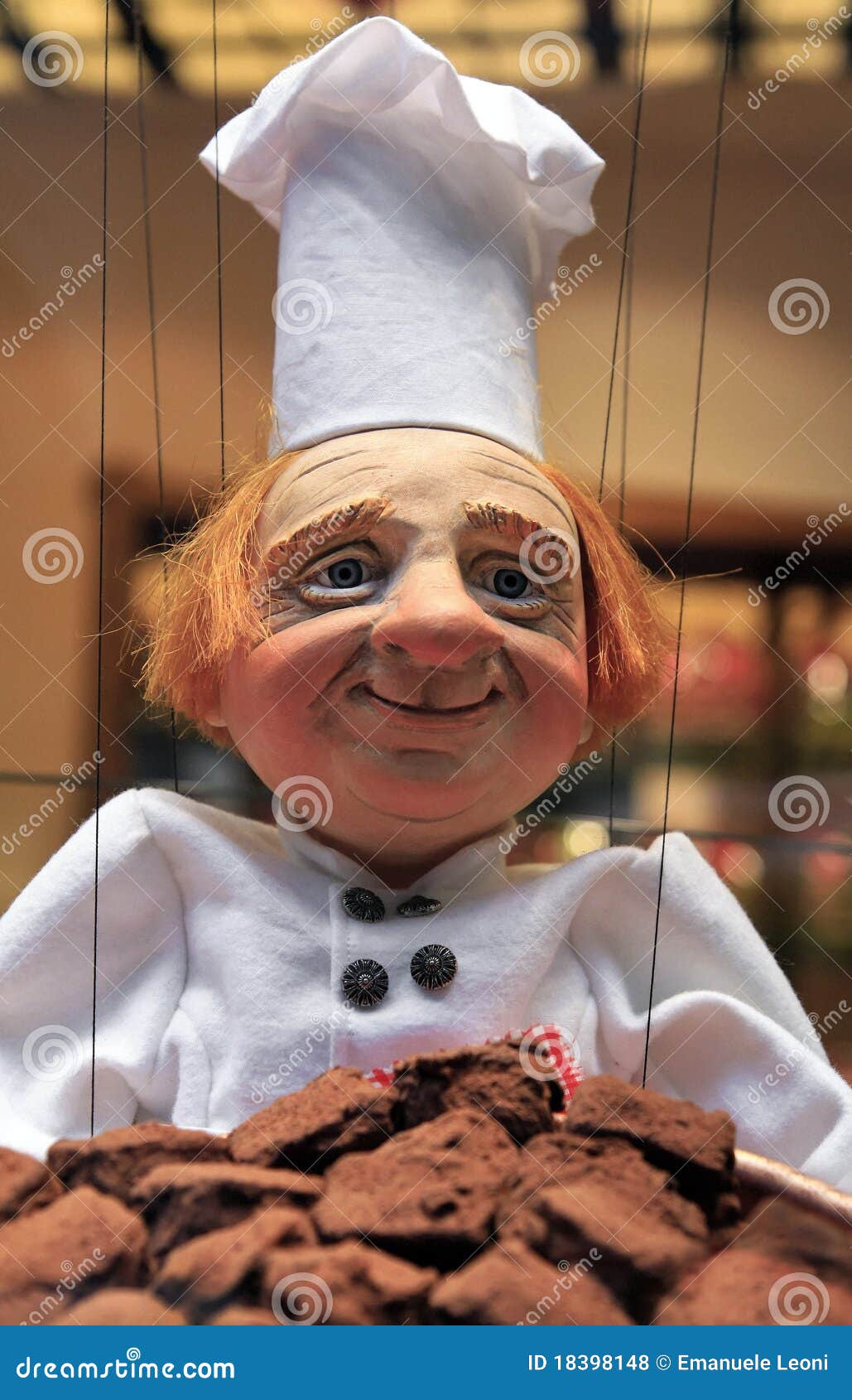 maitre chocolatier puppet in bruxelles, belgium