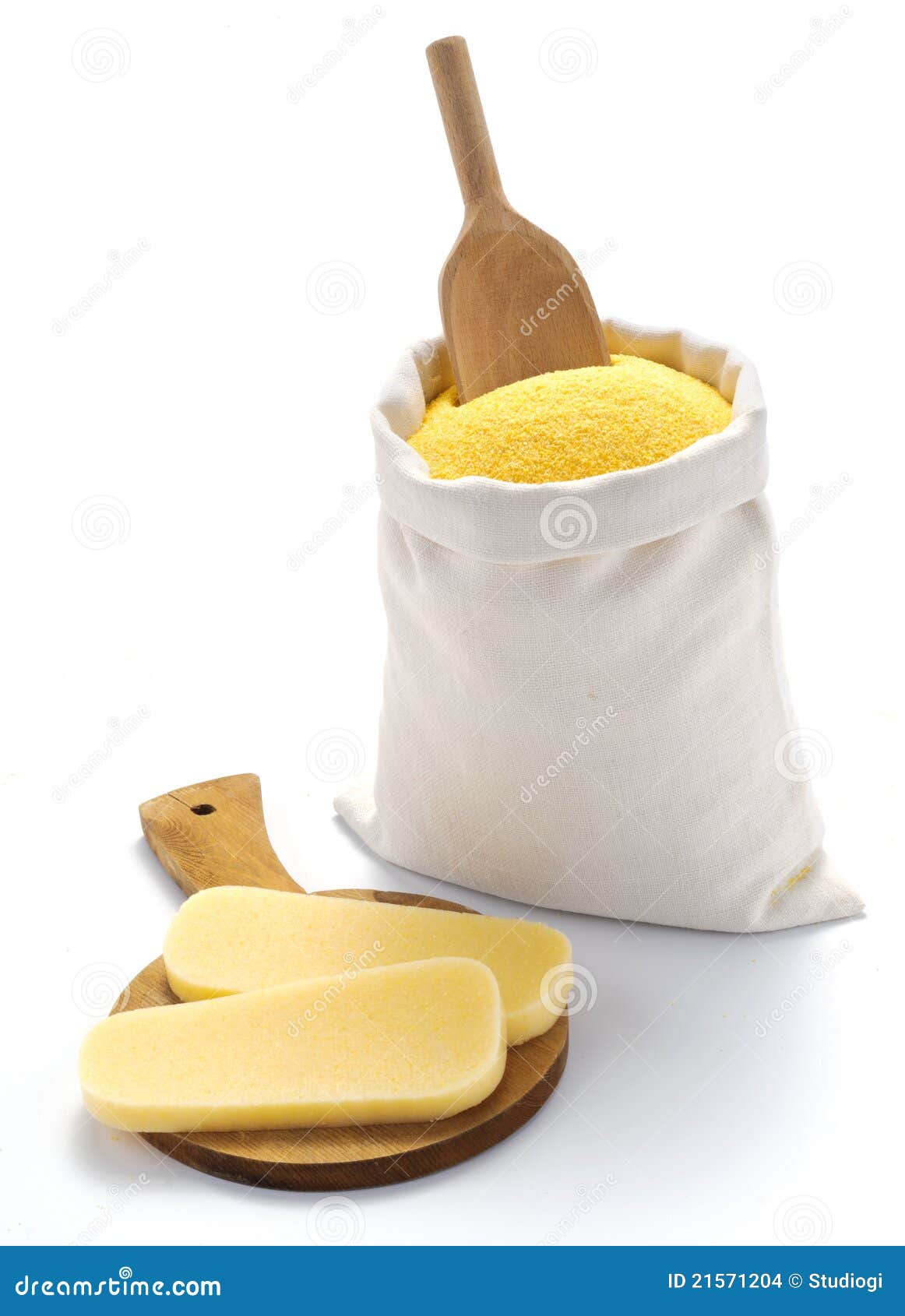 Maize flour in the bag stock photo. Image of cutting 21571204