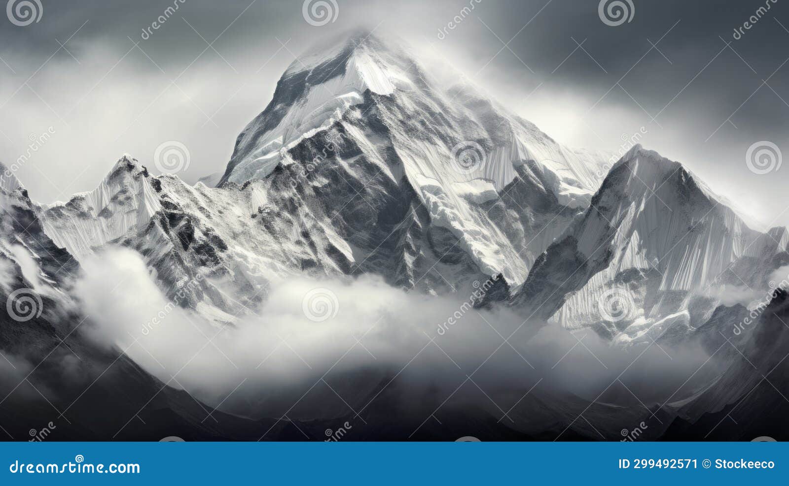 majestic himalayan mountain: a realistic portrait of nature's beauty