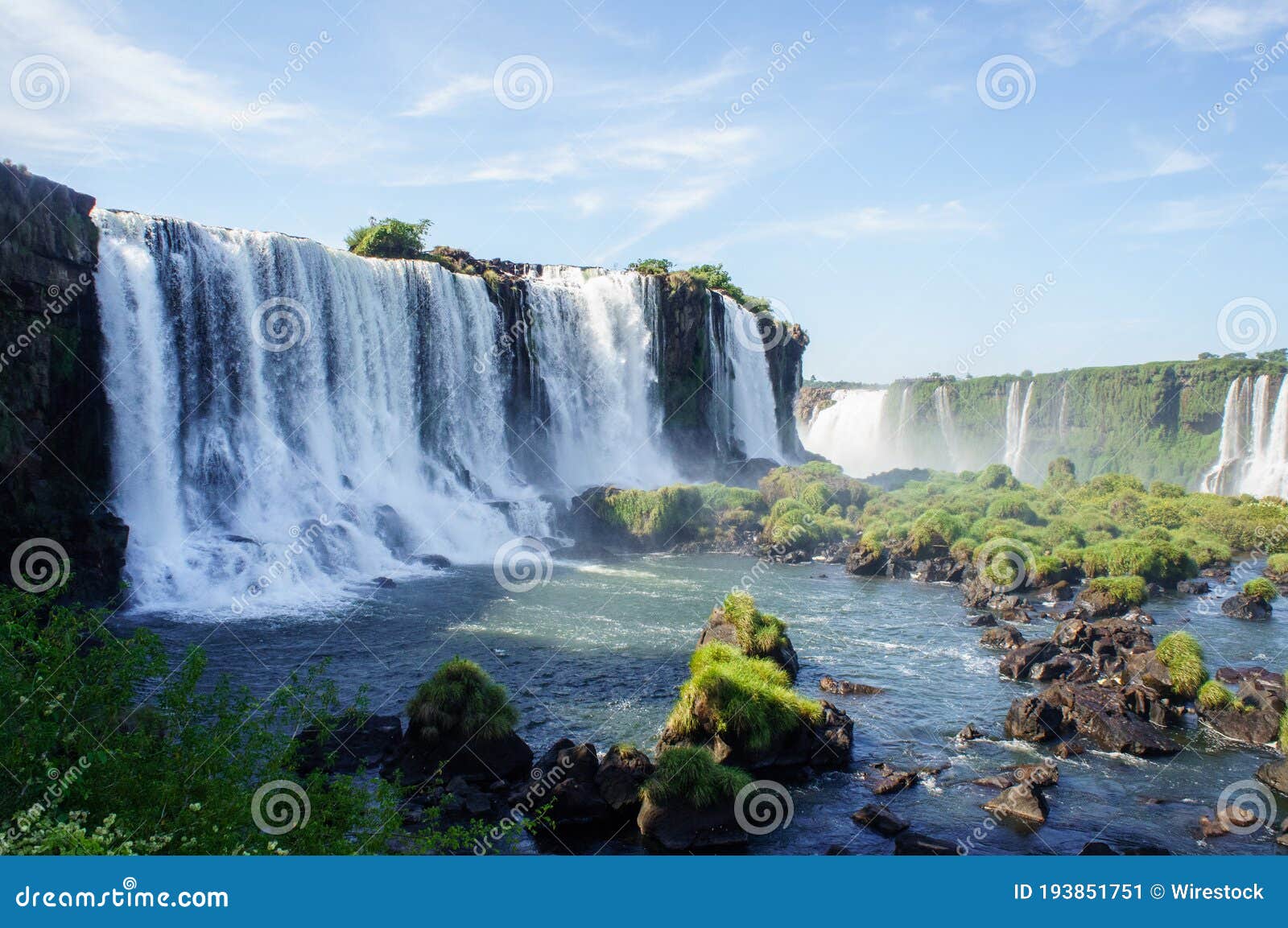 majestic iguazu falls on the border of brazil, argentina, and paraguay