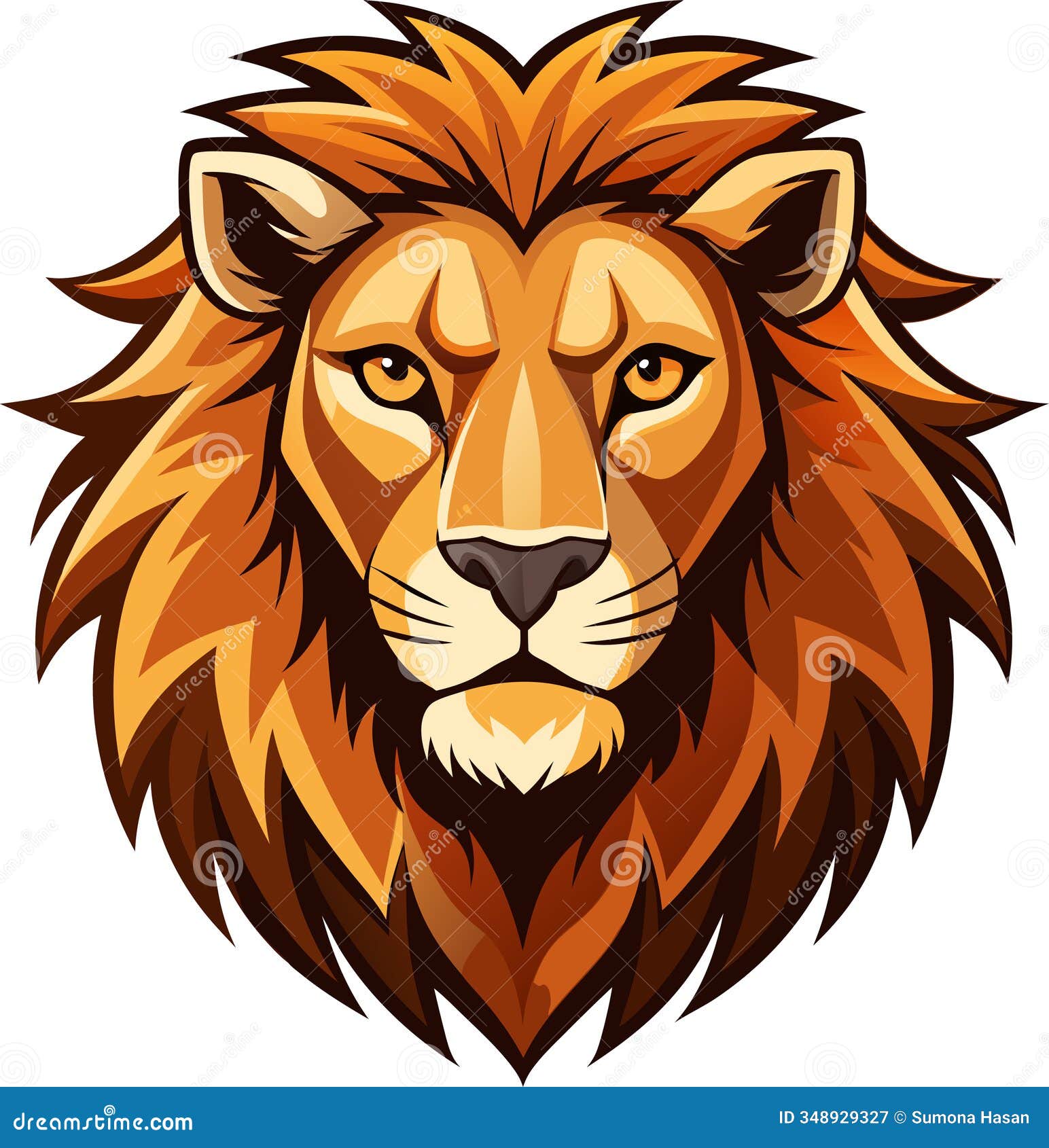 majestic lion head  for bold branding