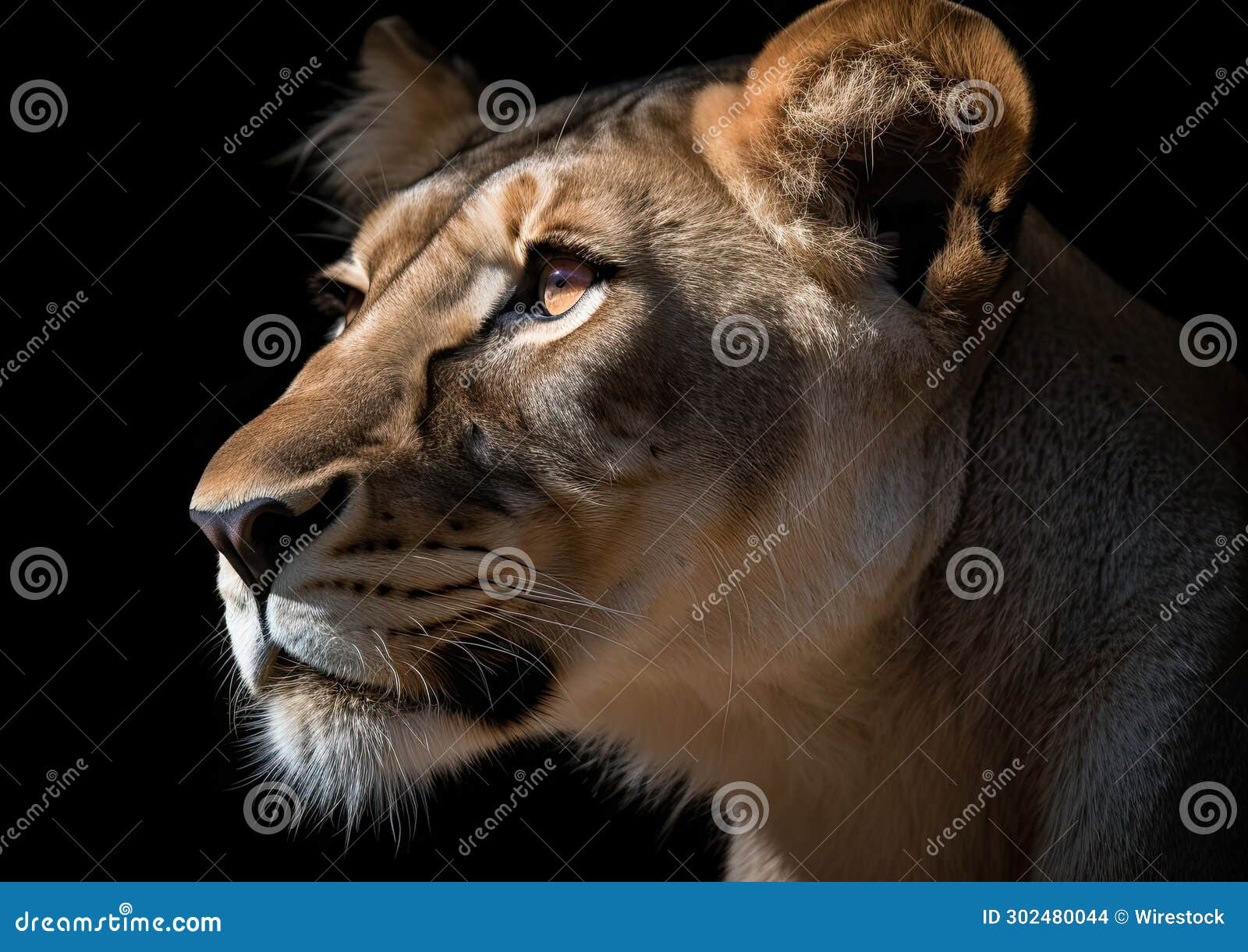 Majestic Lioness Staring, Hiding In Plain Sight, Beauty In Nature Stock Photography