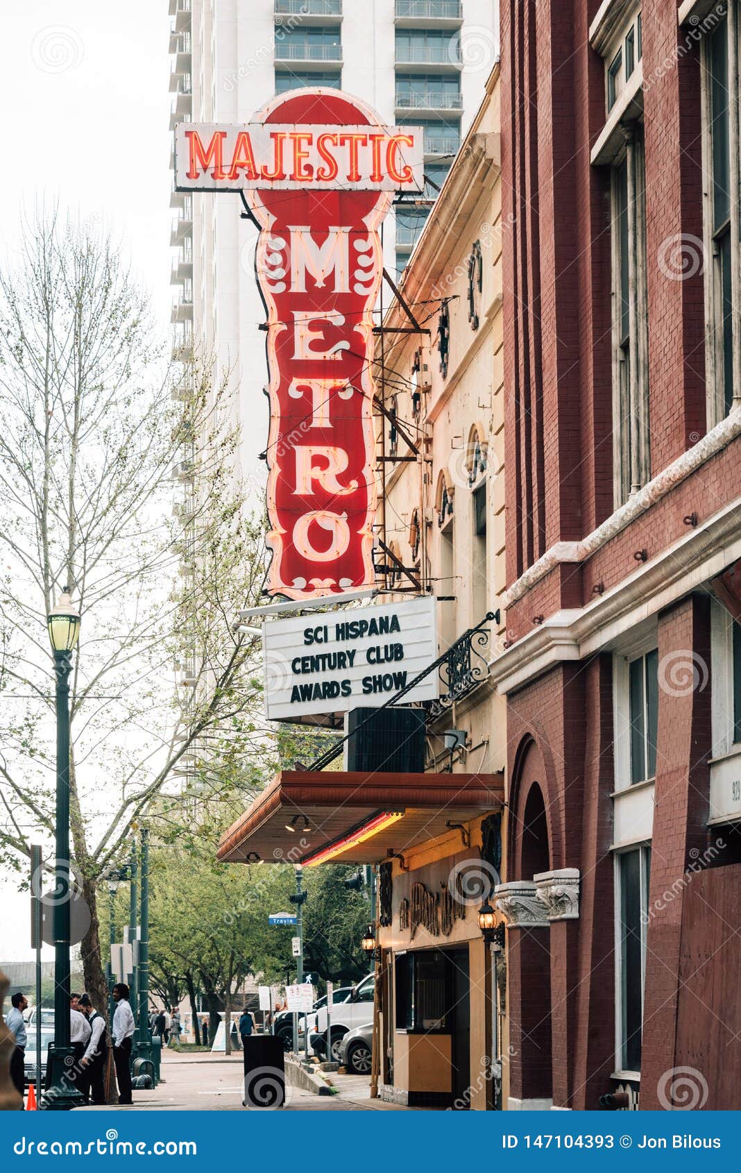 The Majestic Metro, in Downtown Houston, Texas Editorial Stock Photo Image of landscape