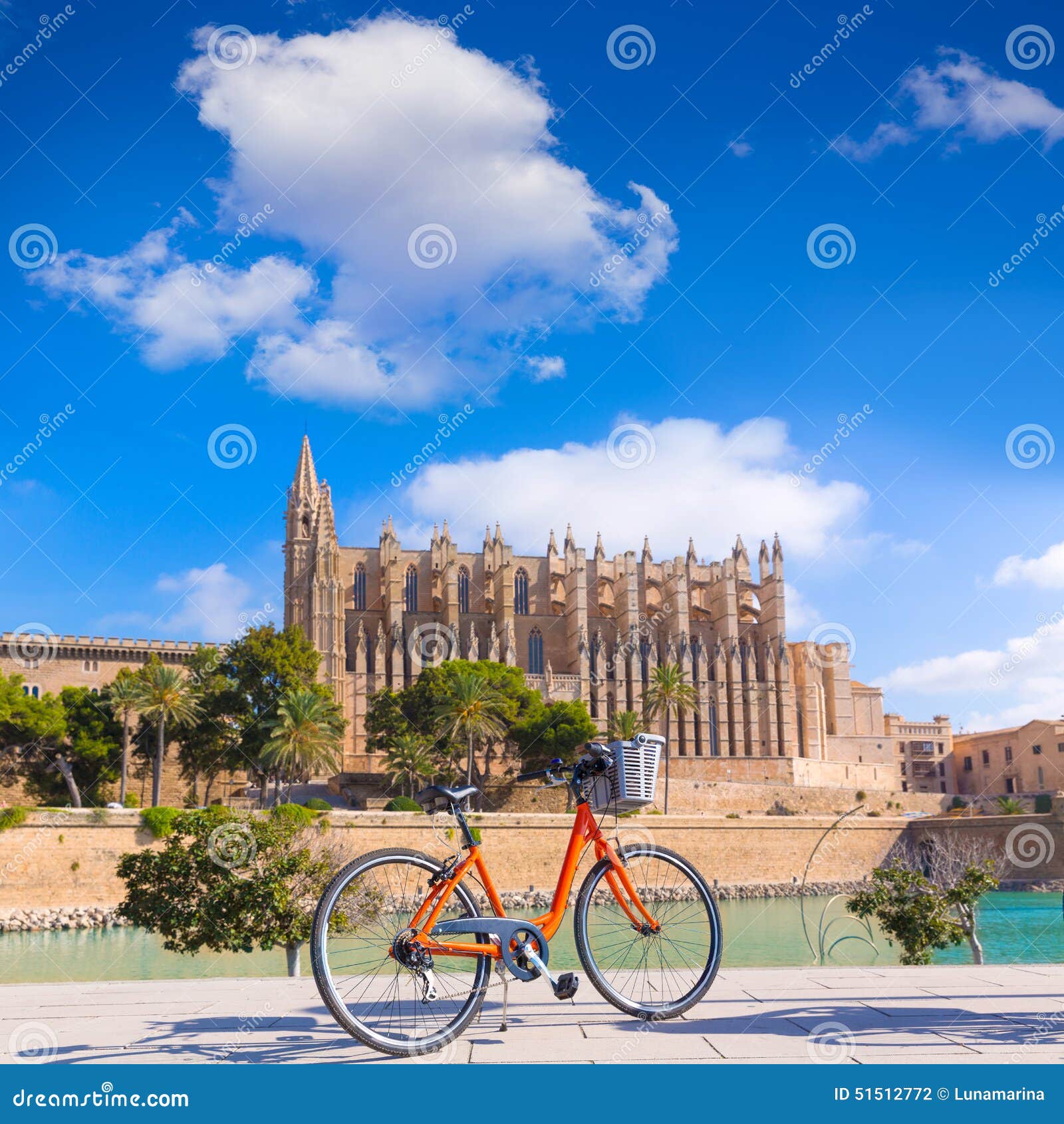 majorca palma cathedral seu and bicycle mallorca