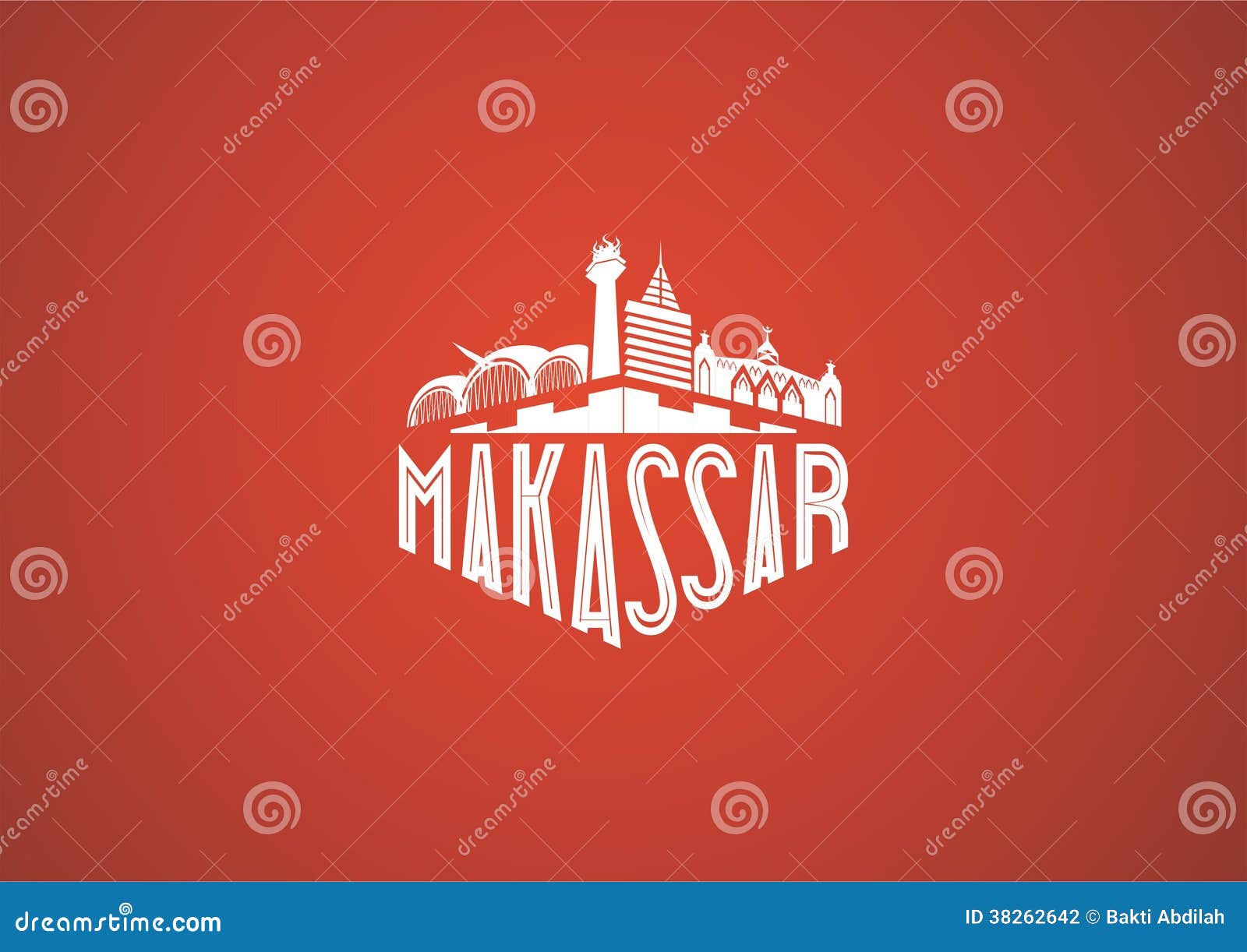 Makassar stock illustration. Illustration of graha, hasanuddin - 38262642