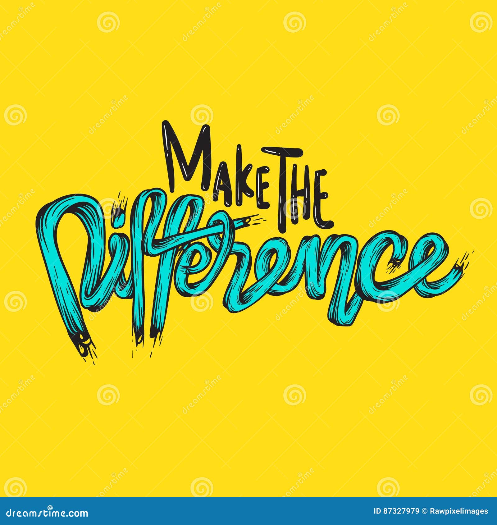 Make the Difference Word Graphic Vector Concept Stock Vector