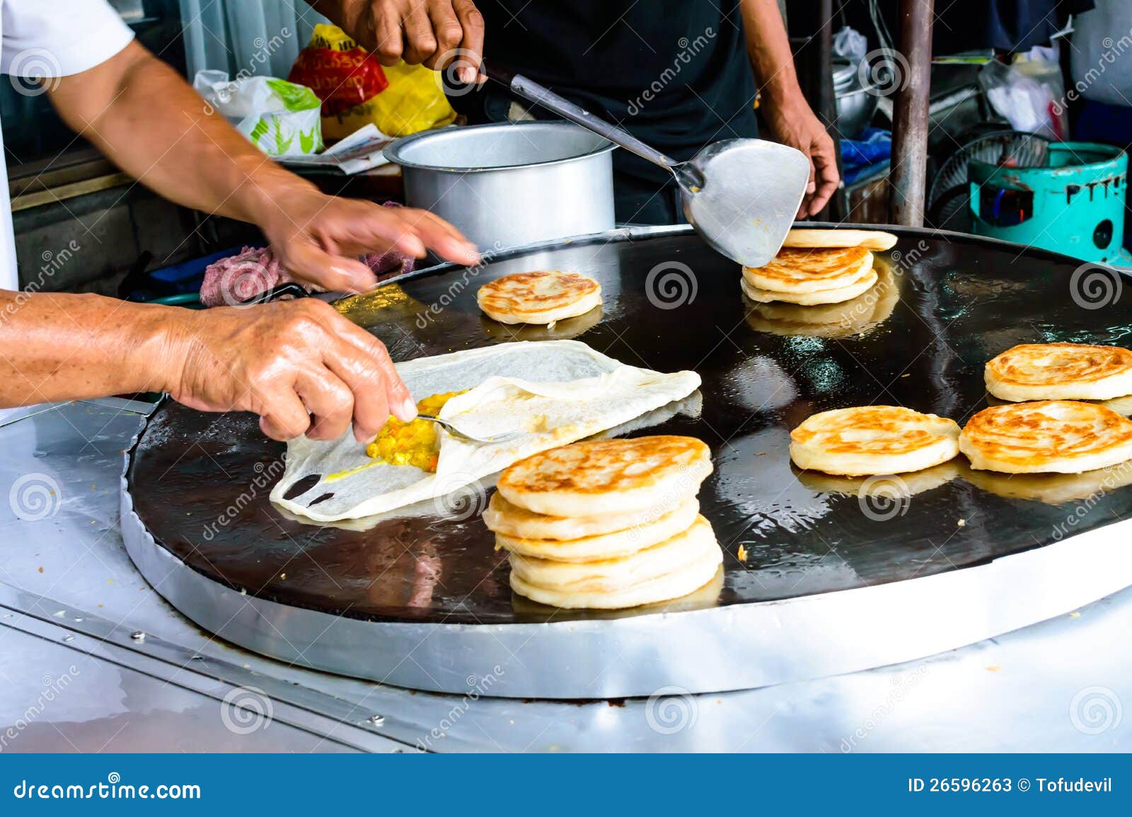 Make Indian Food. stock image. Image of girdle, outdoor 26596263