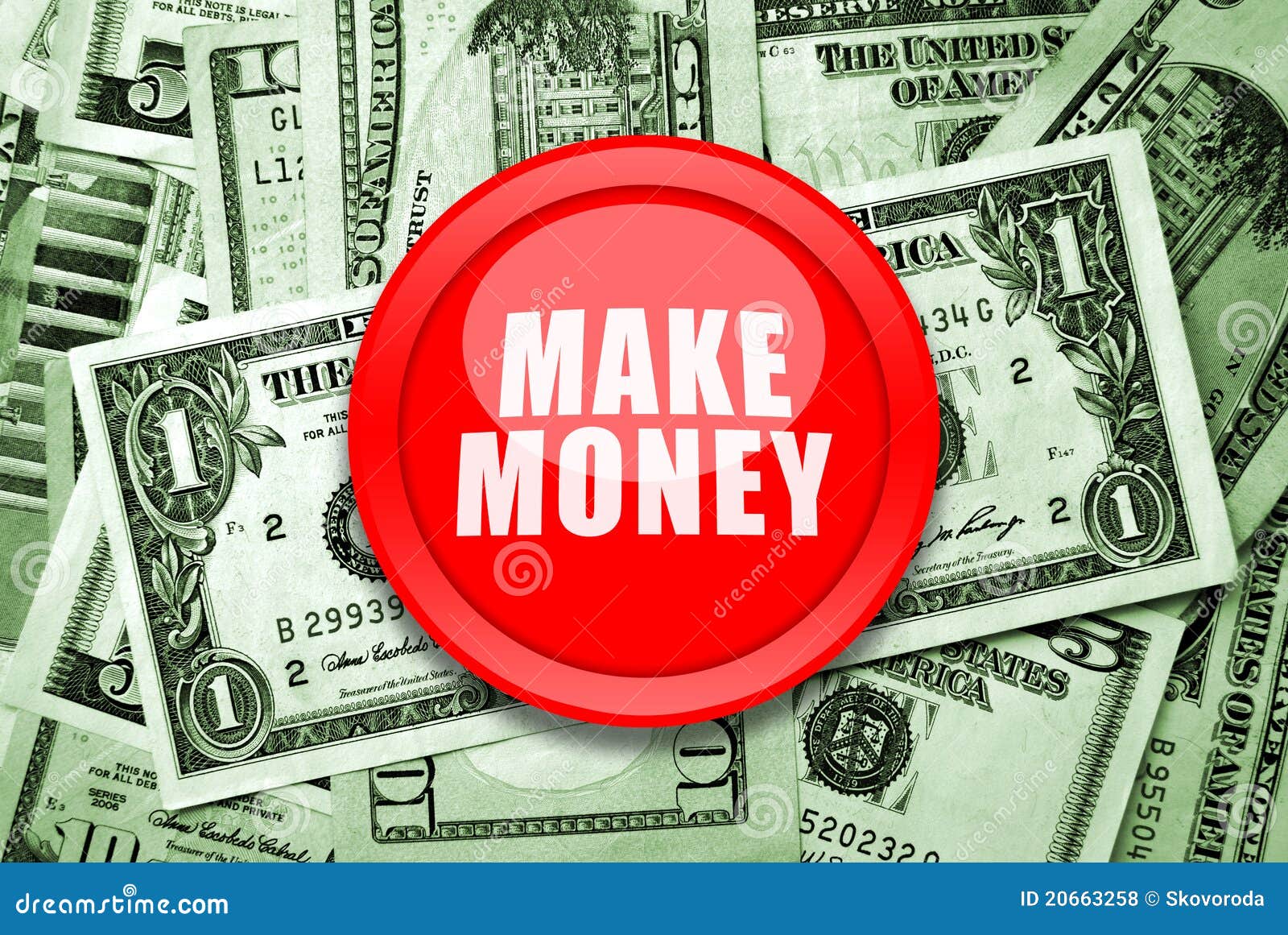 Make Money stock photo. Image of advertisement, background 20663258