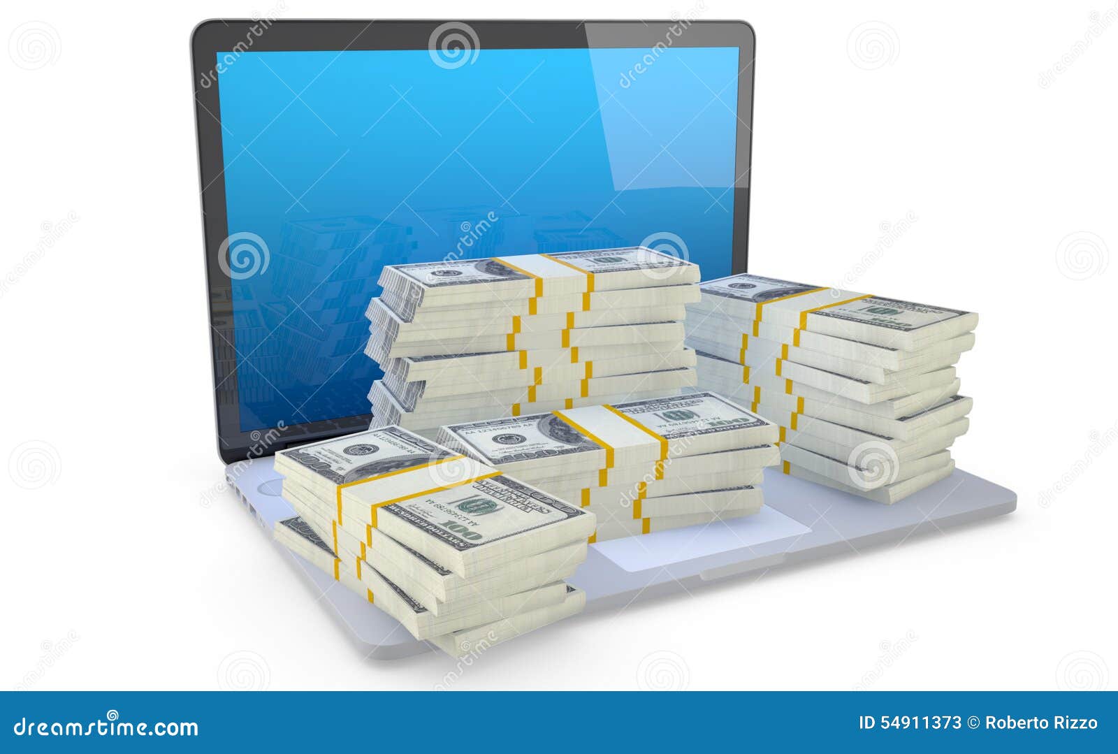 Make money on line. stock image. Image of background - 54911373