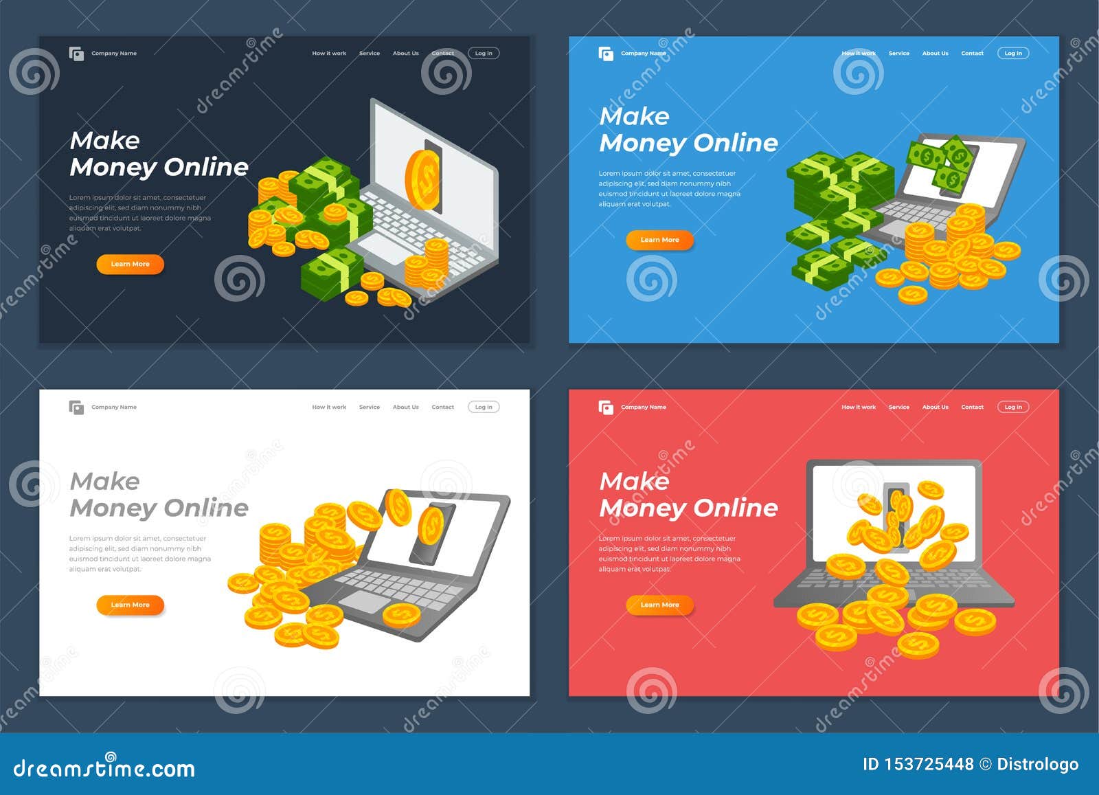 Premium Vector  Earn money with play to earn games landing web page  template