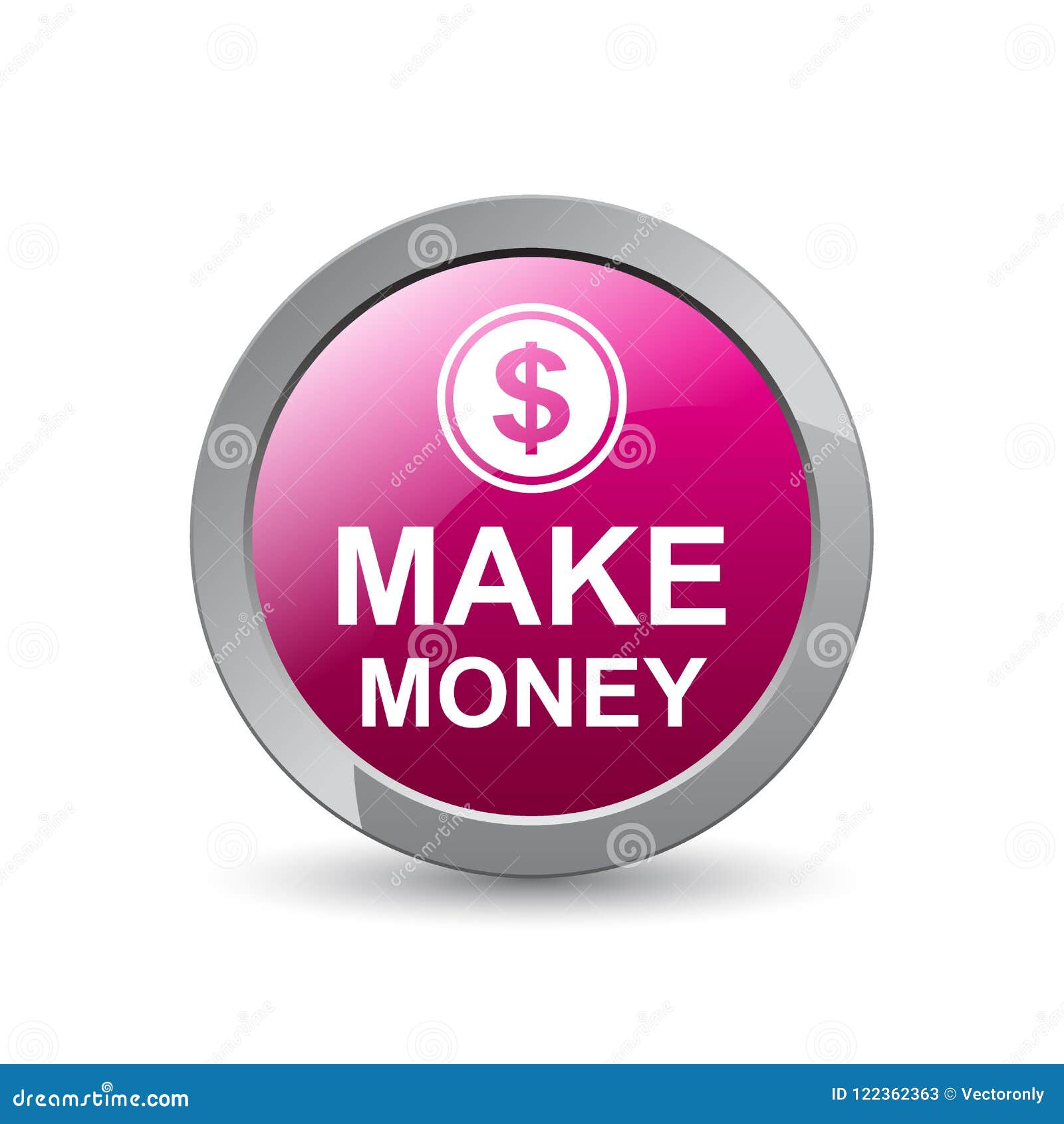 Make Money Web Button Stock Illustration Illustration Of