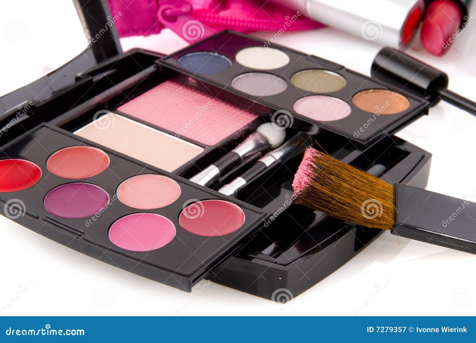 Make up box stock image. Image of chaos, used, lipstick 7279357