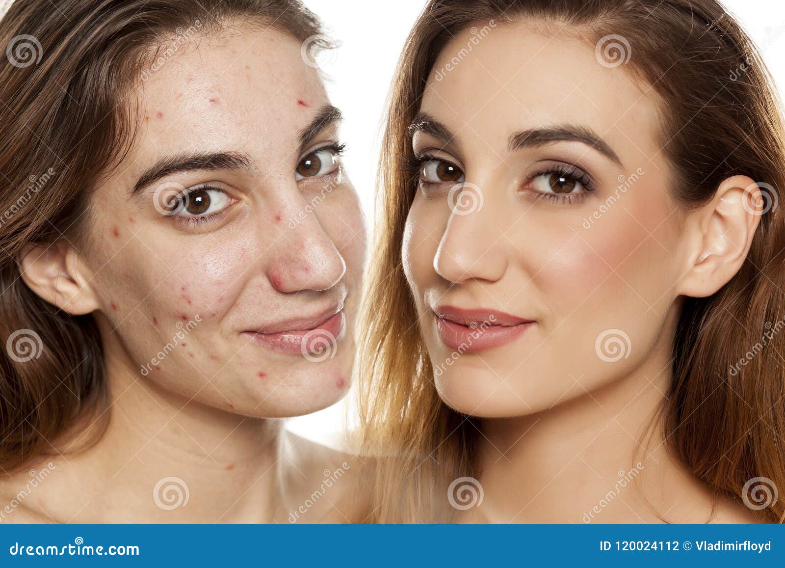 Before and after make up stock photo. Image of beautiful - 120024112