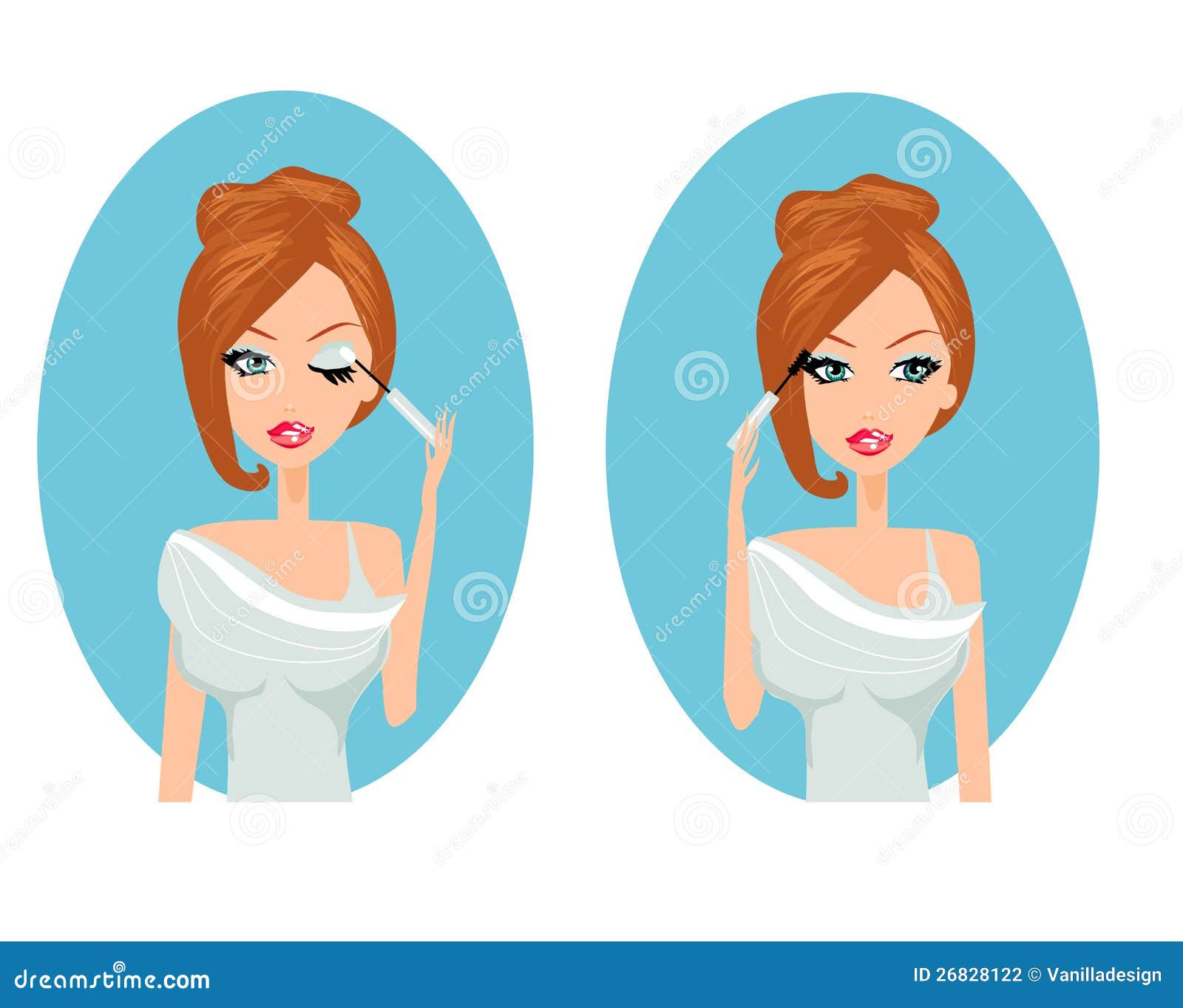 Makeup girl stock vector. Illustration of adult, blond 26828122