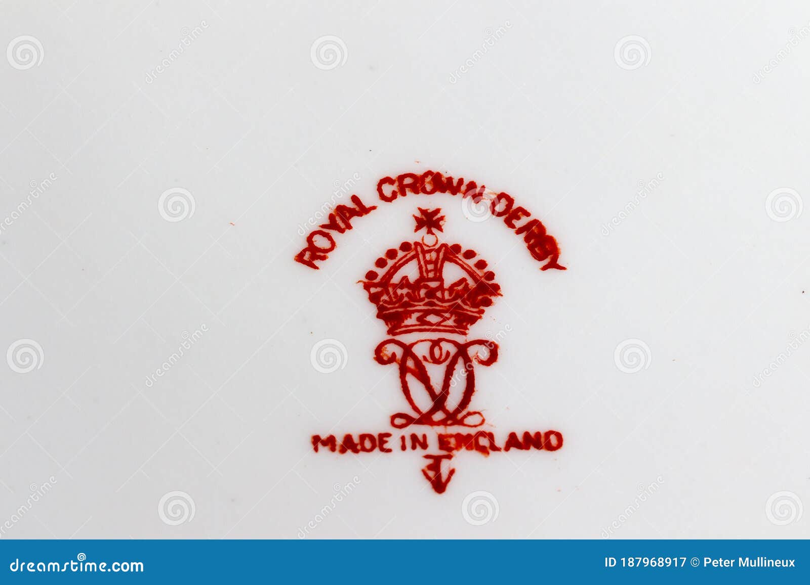 Makers Mark or Backstamp on Ceramic Item Editorial Photography Image