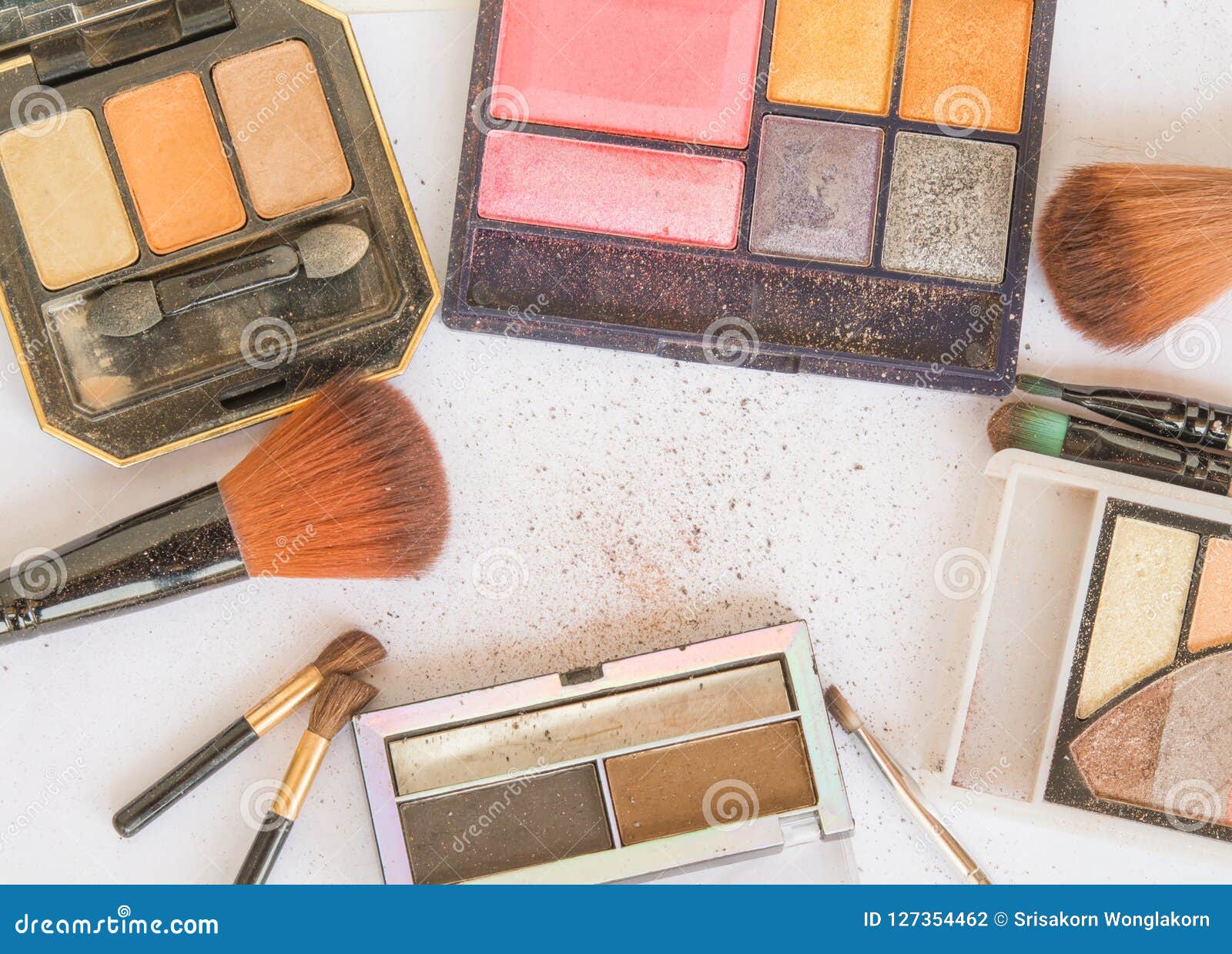 Equipment and Cosmetics for Makeup at the Makeup Stock Photo Image of