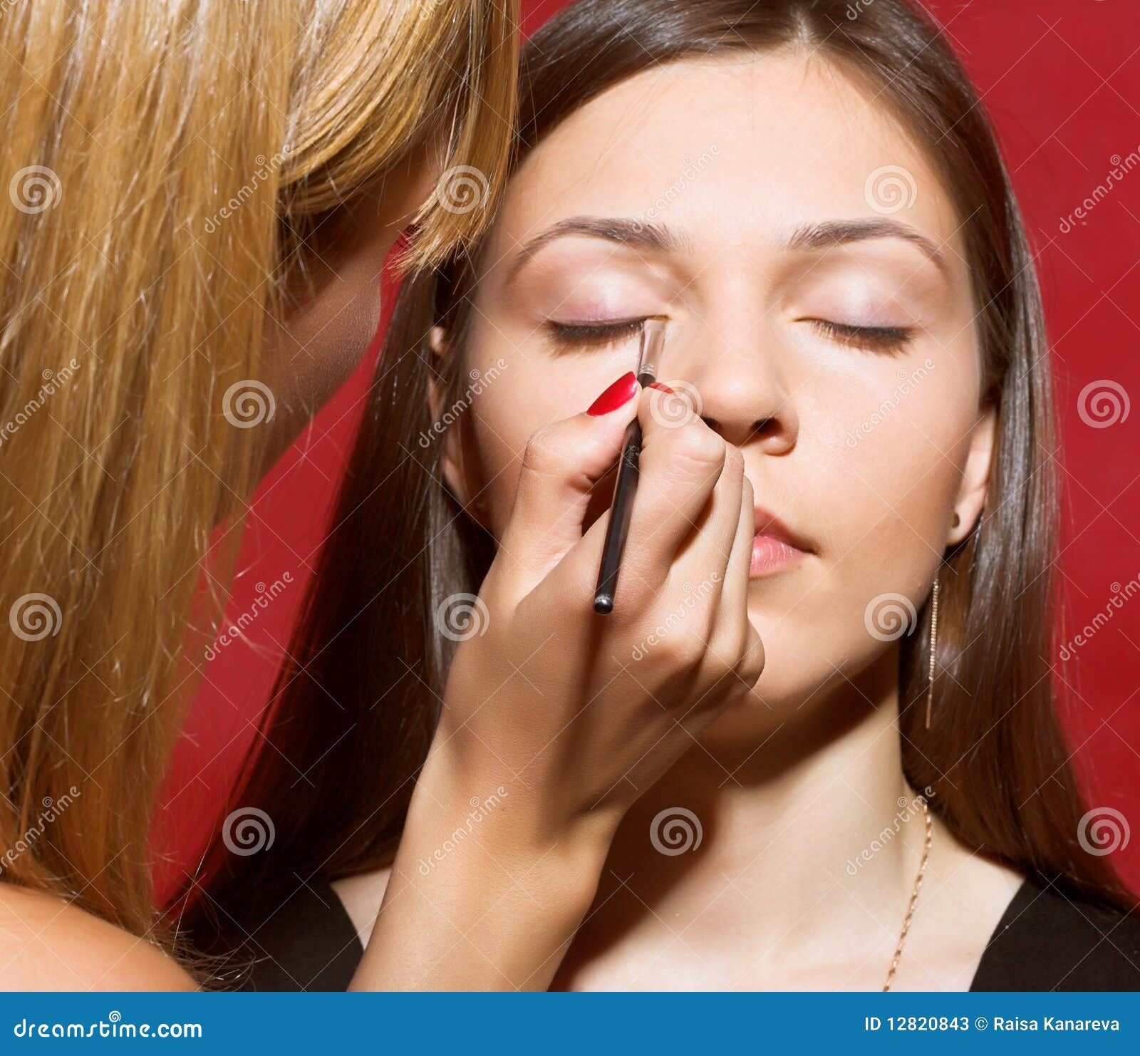 Makeup stock image. Image of cosmetics, girl, glamour 12820843