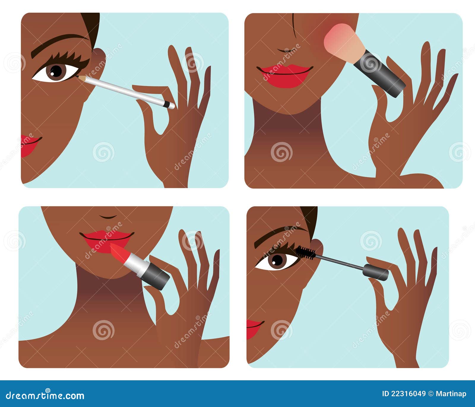 to put on makeup clip art