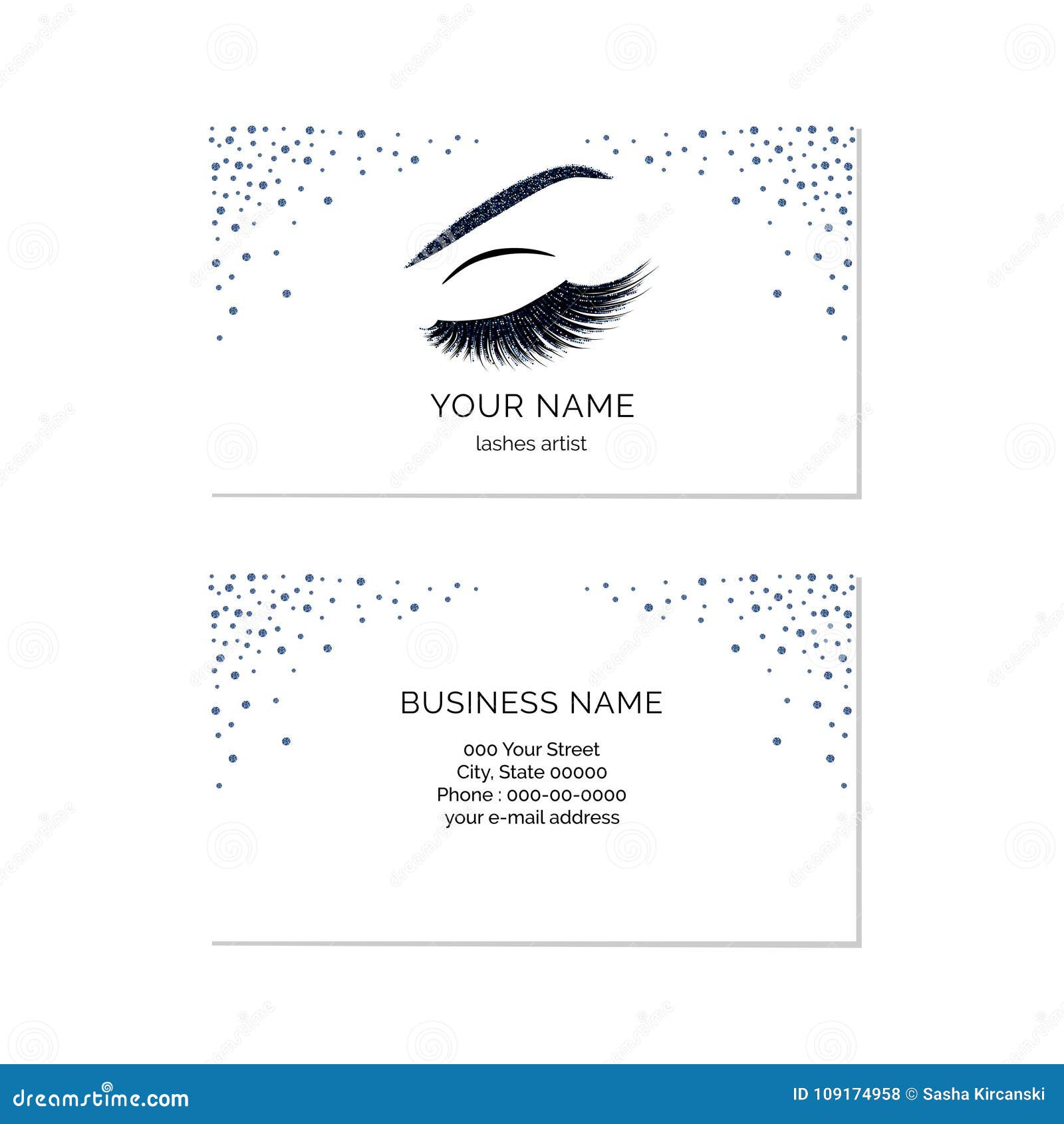 Makeup Artist Business Card Vector Template Stock Vector Illustration Of Beauty Card