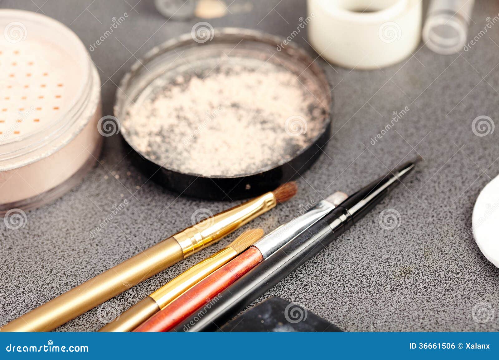 Makeup artist s tools stock photo. Image of container 36661506