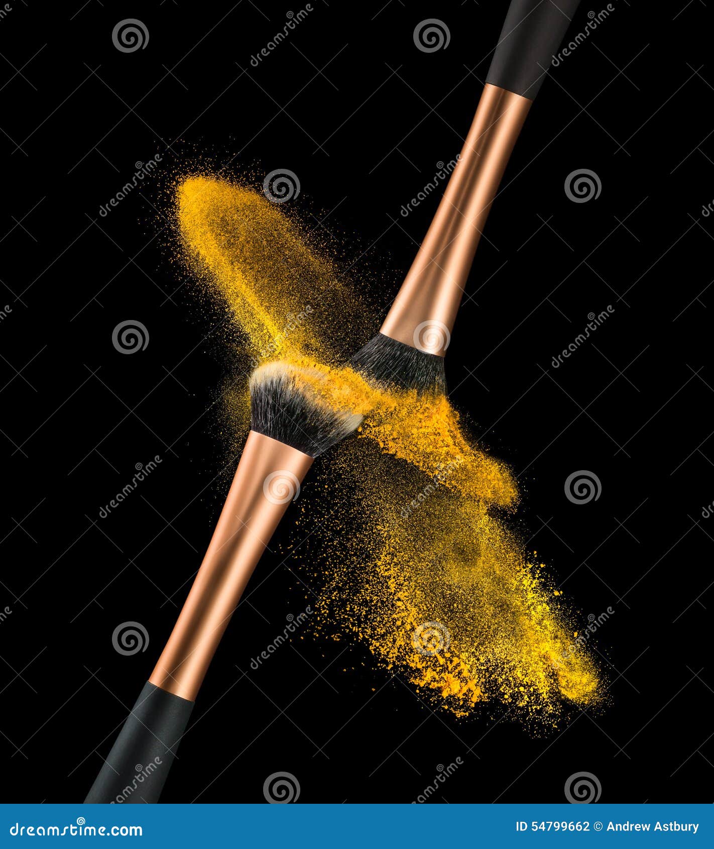 Makeup Brush Powder Explosion Stock Photo Image of motion, beautiful