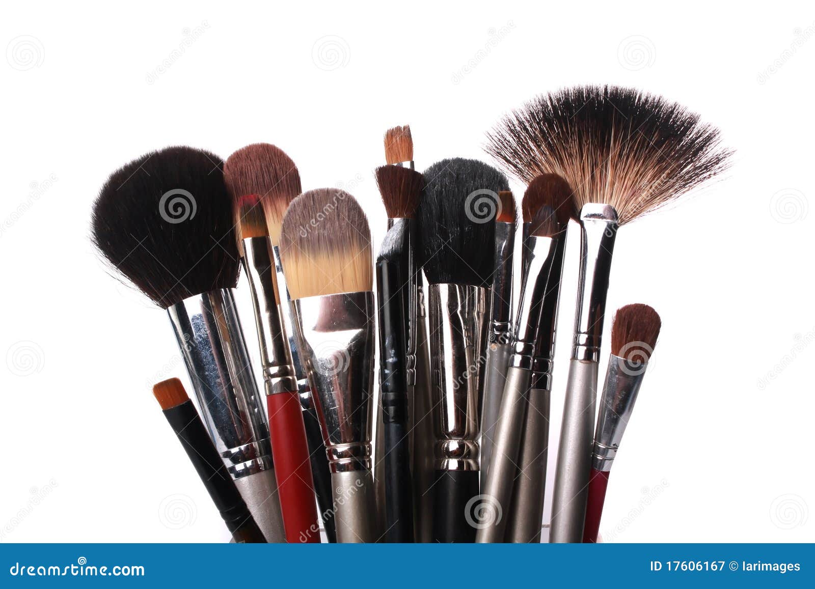 Set Of Makeup Brushes, Brushes For Cosmetics Of Different Sizes