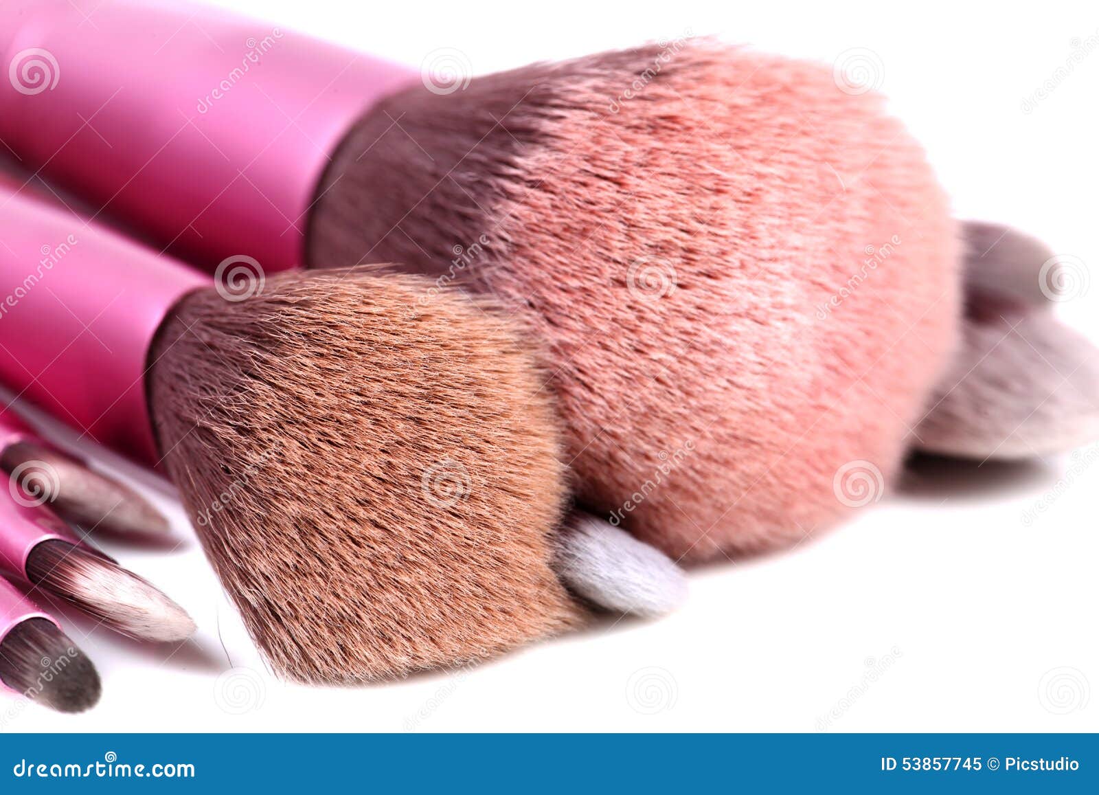 Set Of Makeup Brushes, Brushes For Cosmetics Of Different Sizes