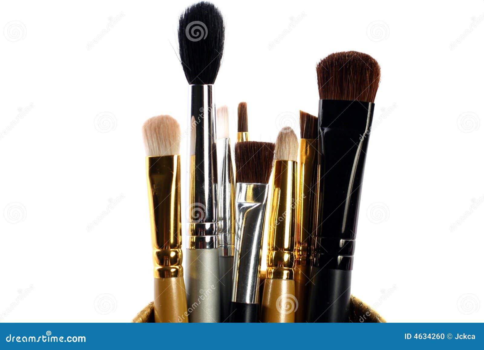 Makeup Brushes In A Container Picture. Image 4634260