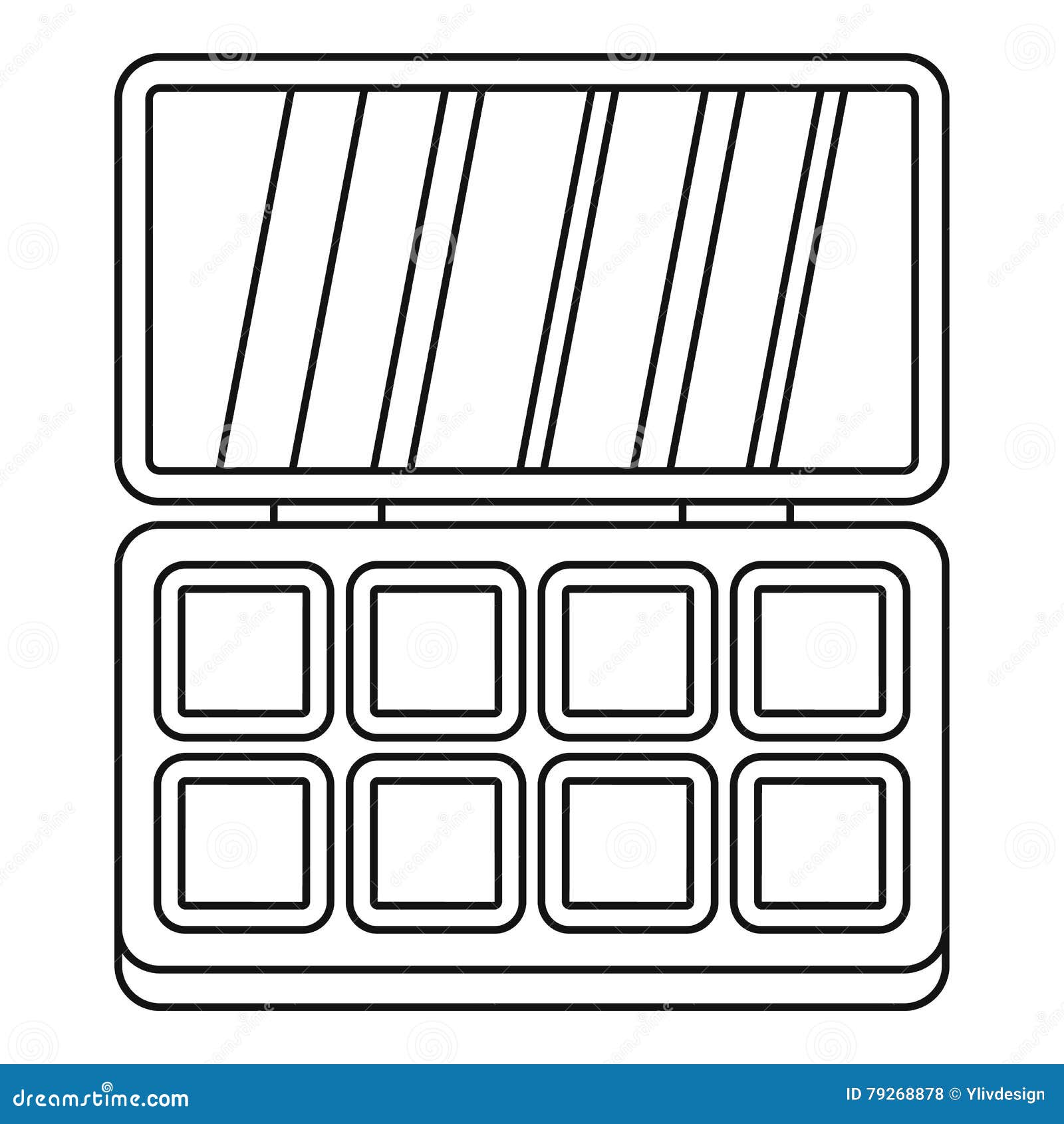 Makeup Cosmetics Icon, Outline Style Stock Vector Illustration of