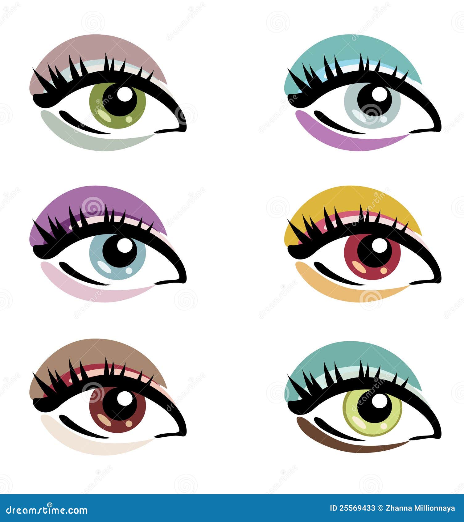Makeup eyes set stock vector. Illustration of glance 25569433