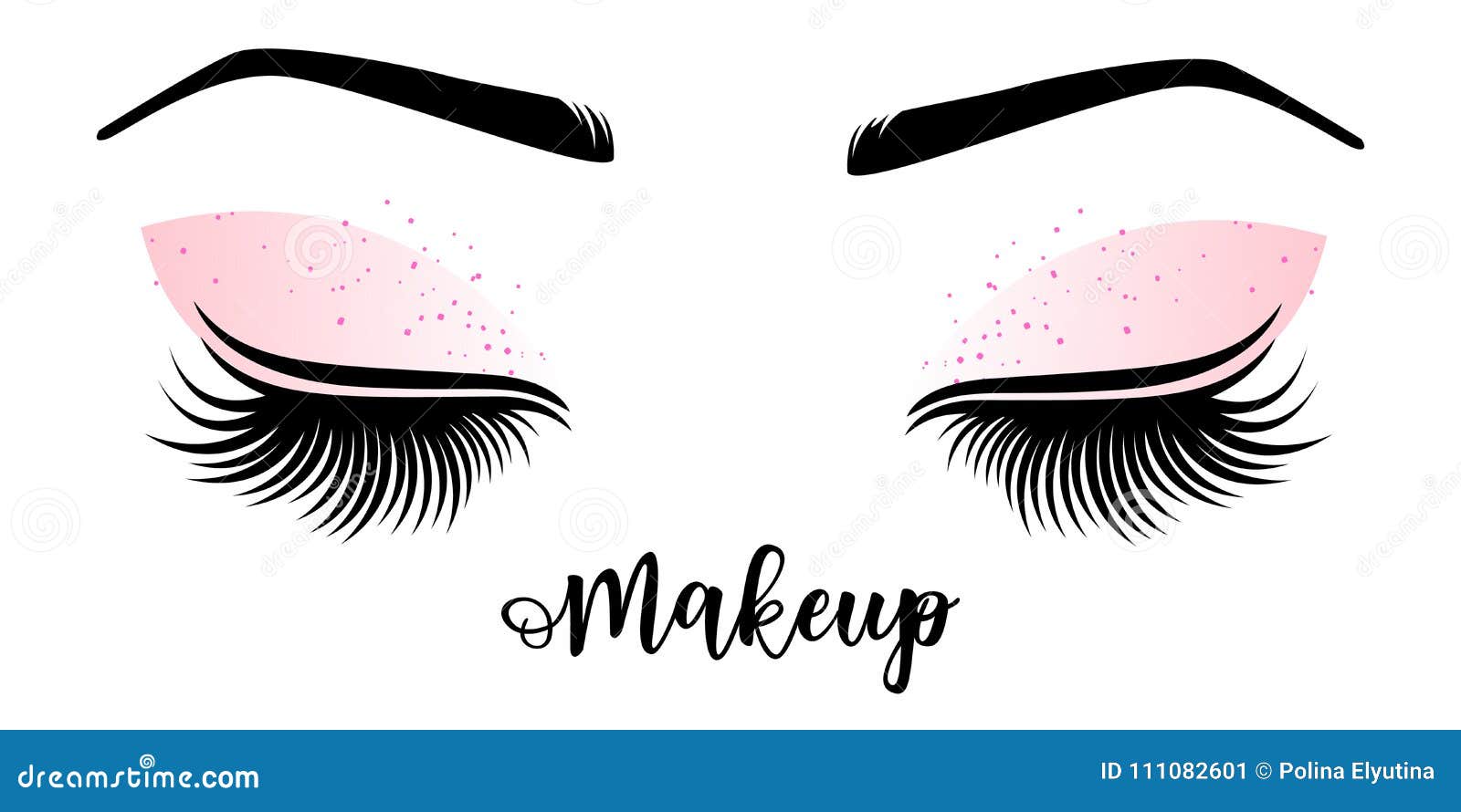 makeup master logo.   of lashes and brow.