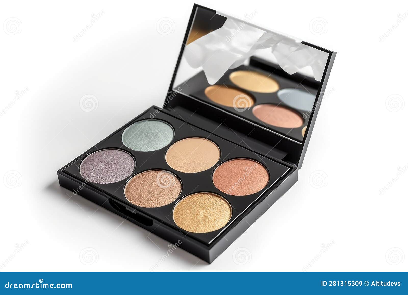 Makeup Palette Mockup, with Different Shades and Textures for Variety