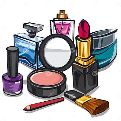 Makeup and perfumes stock illustration. Illustration of looking - 60768659