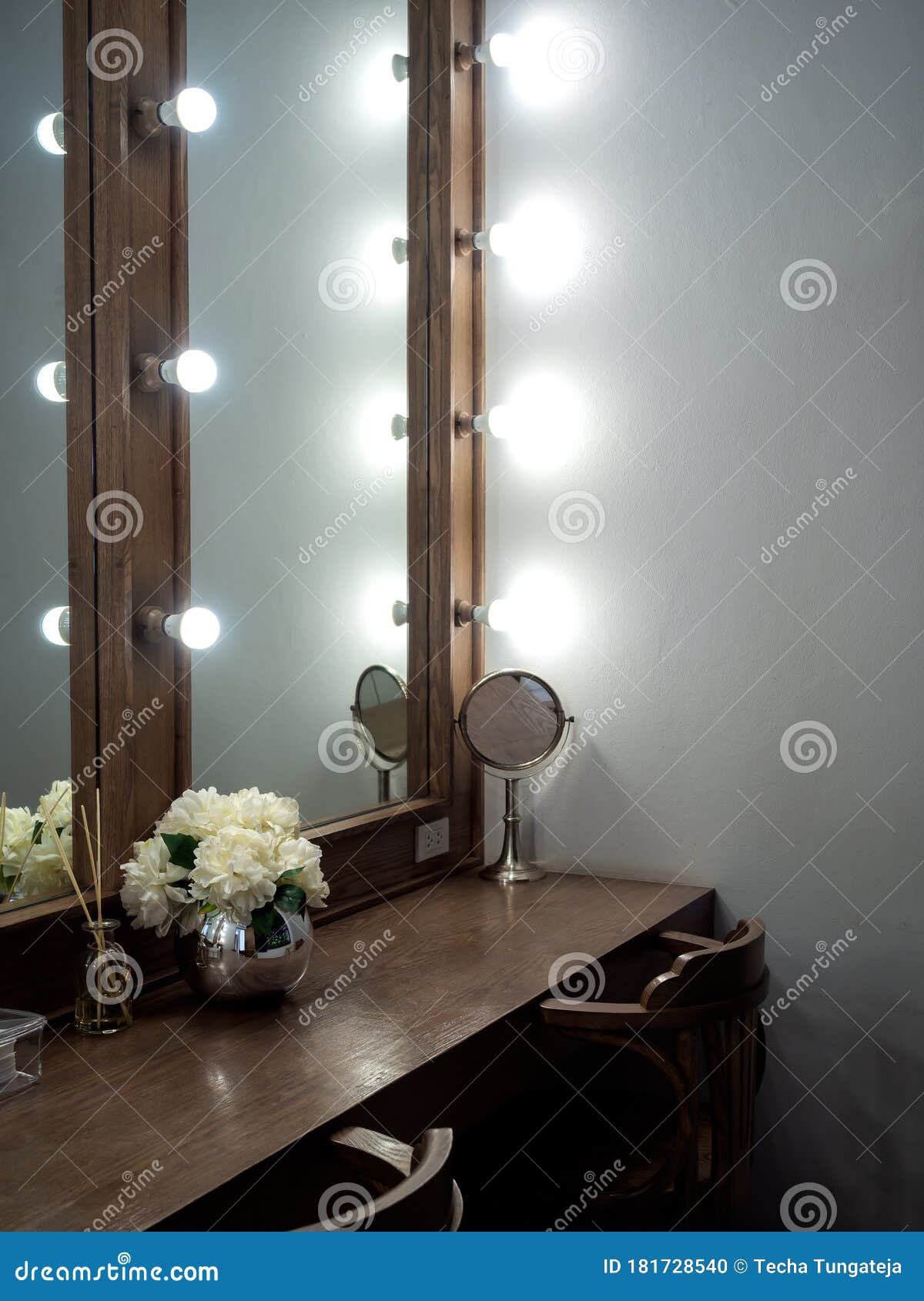 Makeup room vintage style stock photo. - 181728540