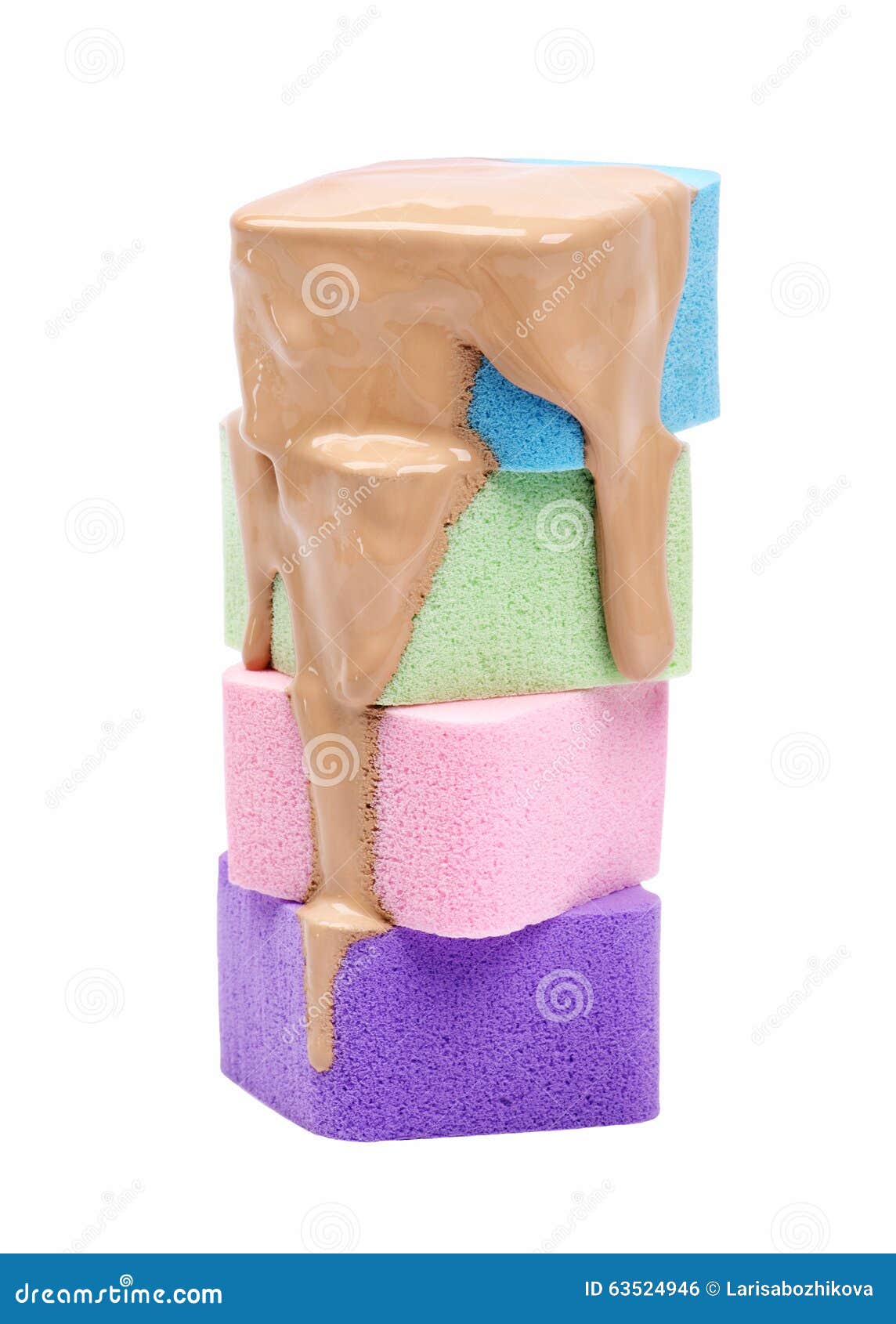 Makeup Sponges with Liquid Foundation Stock Photo Image of glamour