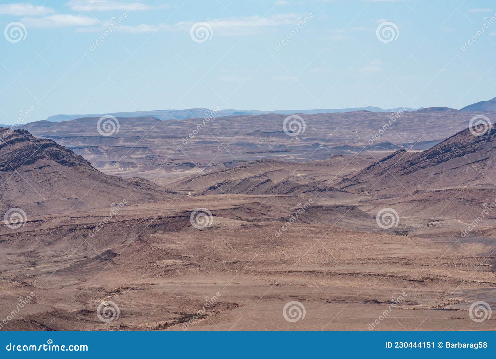makhtesh ramon, ramon crater near mitzpe ramon in the negev desert in israel.