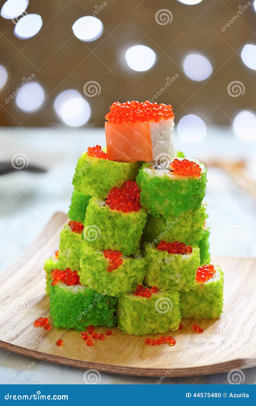Maki Sushi Roll for Christmas Stock Photo Image of cucumber, fresh