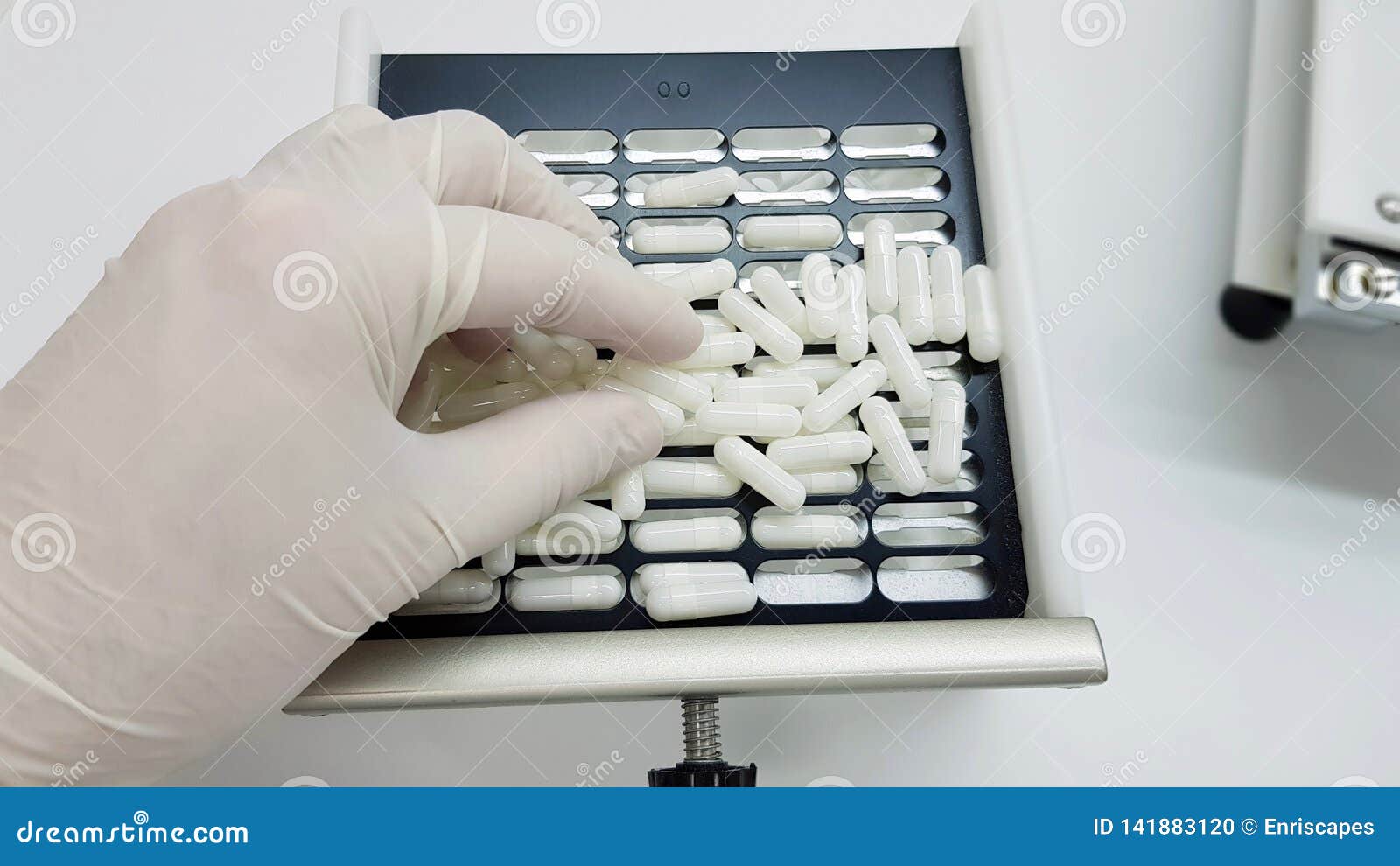White capsules compounding stock photo. Image of machine 141883120