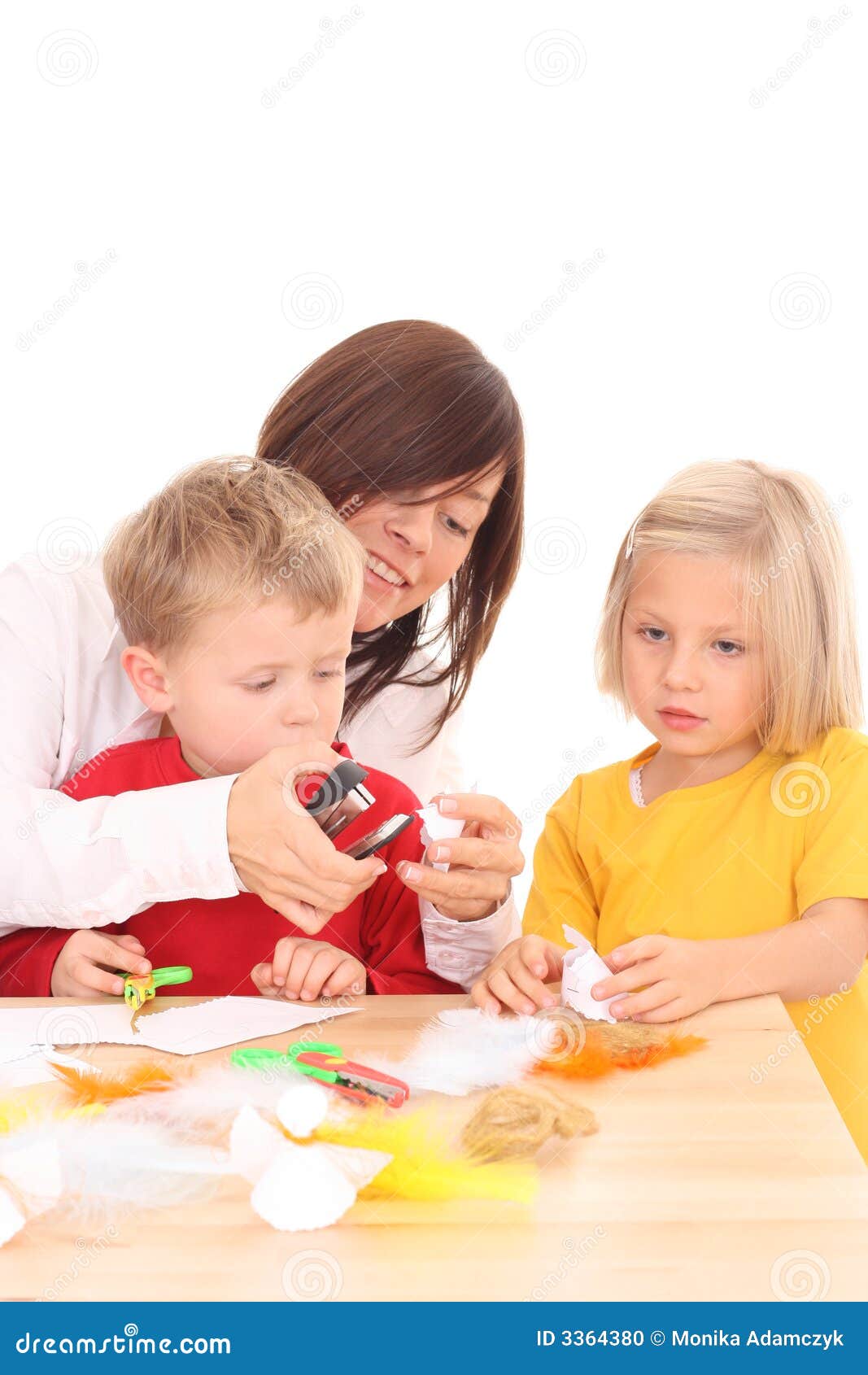 Making Christmas Decoratons Stock Photo Image of wings, friends 3364380